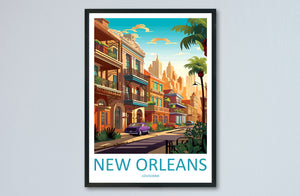 New Orleans Travel Print Wall Art New Orleans Wall Hanging Home Décor New Orleans Gift Art Lovers Gift New Orleans Print New Orleans Gift