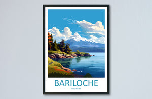 Bariloche Travel Print Wall Art Bariloche Wall Hanging Home Décor Bariloche Gift Art Lovers Argentina Art Lover Gift Bariloche Art