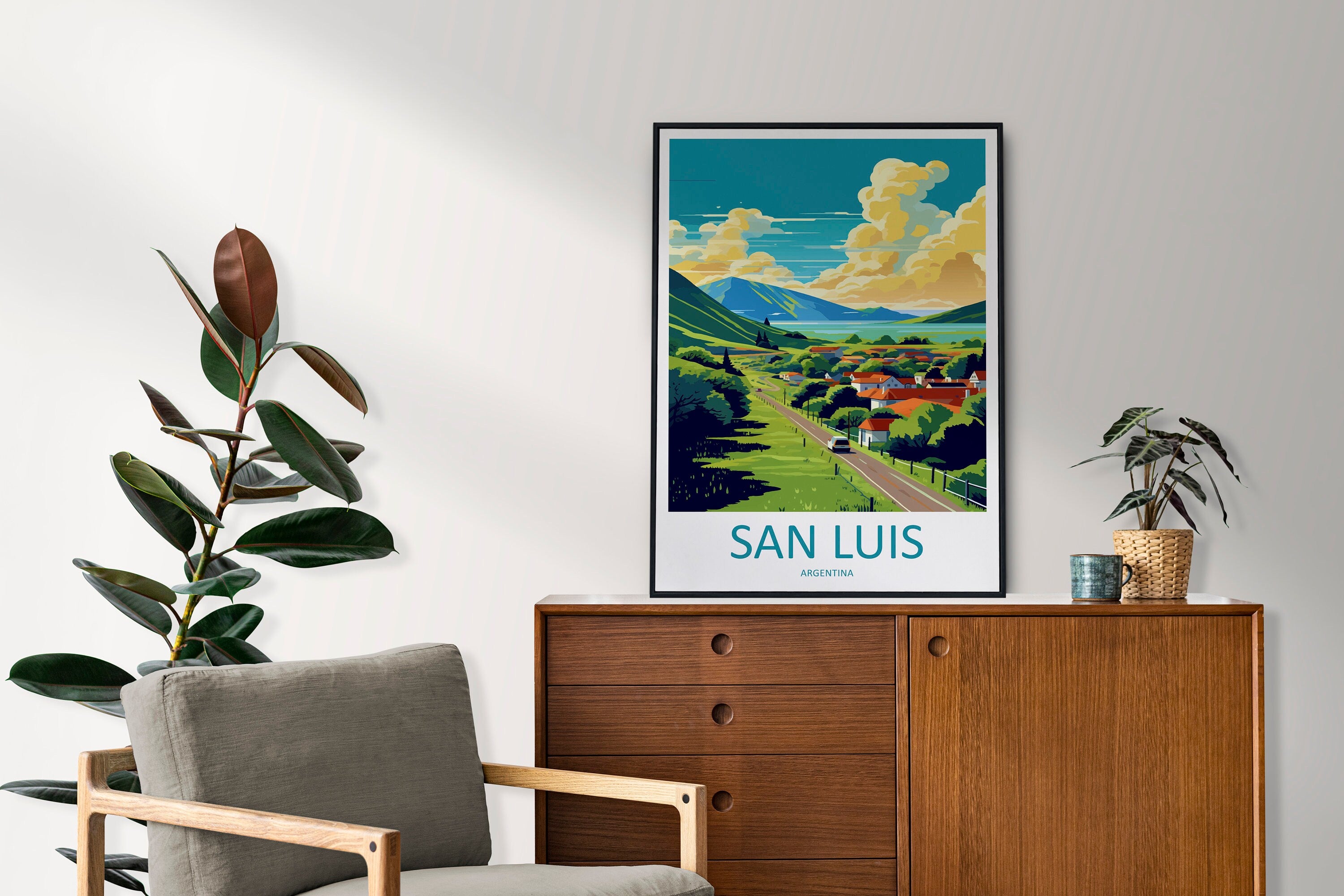 San Luis Travel Print Wall Art San Luis Wall Hanging Home Décor San Luis Gift Art Lovers Argentina Art Lover Gift San Luis