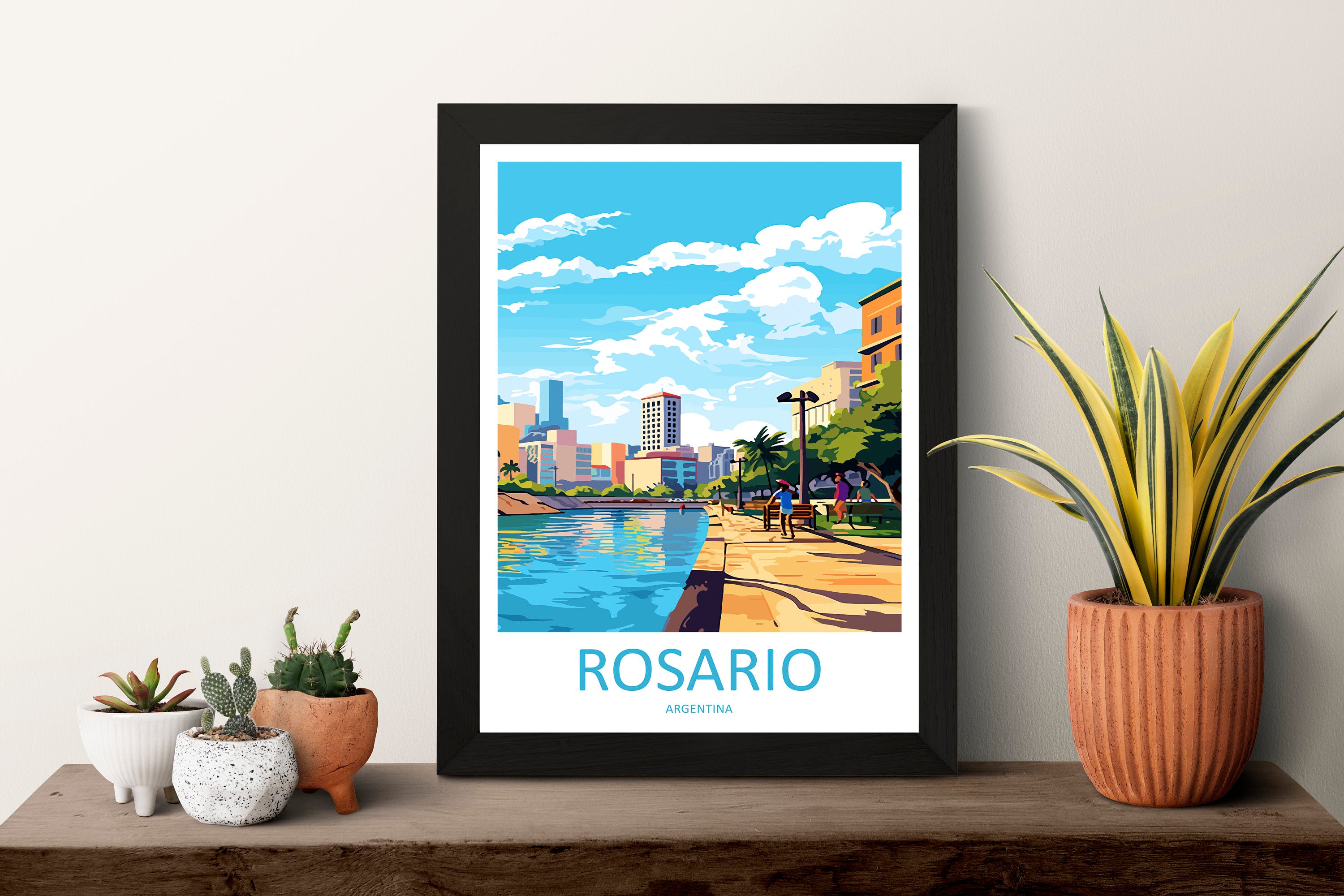 Rosario Travel Print Wall Art Rosario Wall Hanging Home Décor Rosario Gift Art Lovers Argentina Art Lover Gift Rosario Argentina Wall Art