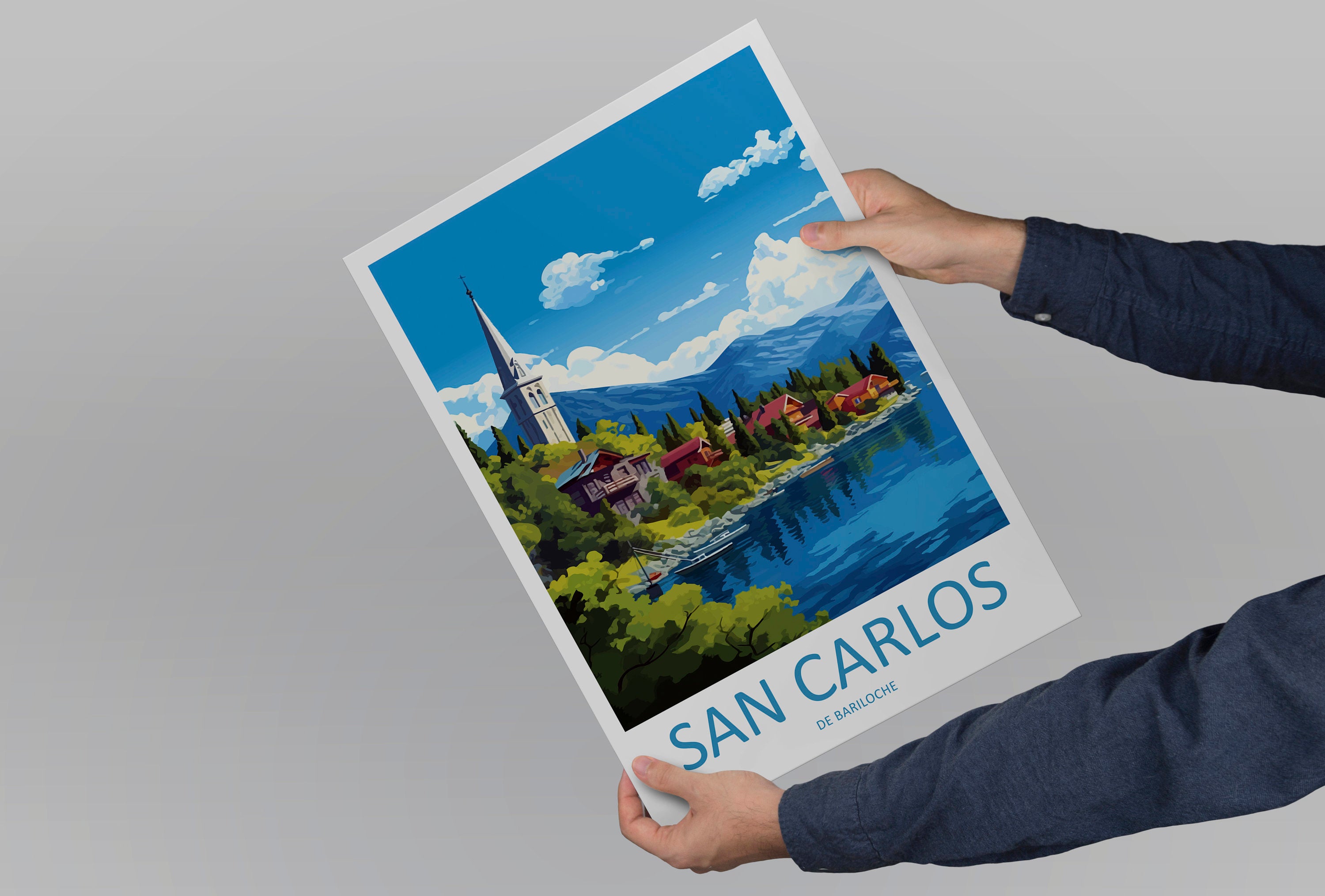 San Carlos De Bariloche Travel Print Wall Art San Carlos De Bariloche Wall Hanging Home Décor San Carlos De Bariloche Gift Art Lovers