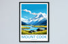 Mount Cook National Park Travel Print Wall Art Mount Cook Wall Hanging Home Décor Mount Cook Gift Art Lovers New Zealand Art Lover Gift