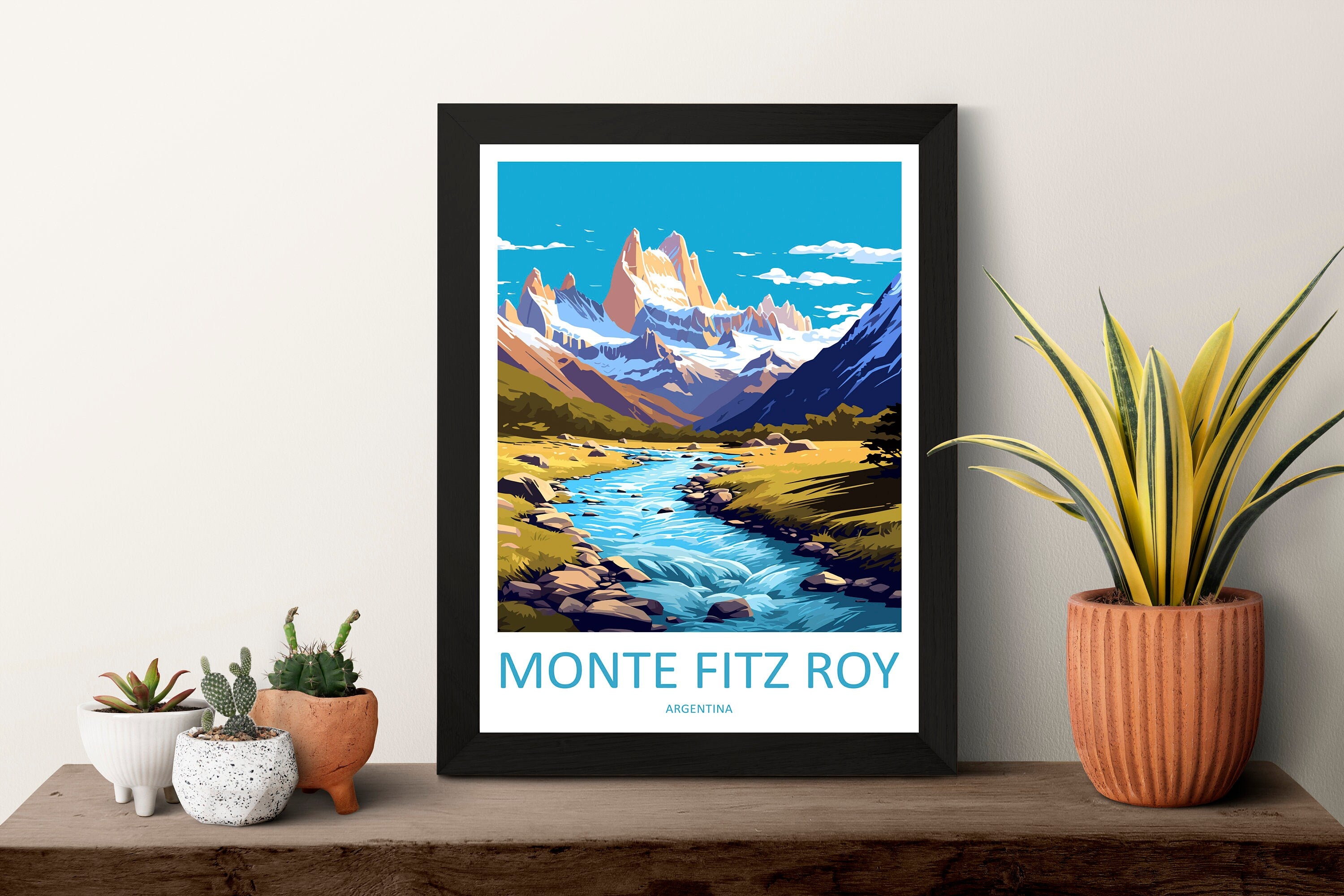 Monte Fitz Roy Travel Print Wall Art Monte Fitz Roy Wall Hanging Home Decor Monte Fitz Roy Gift Art Lovers Wall Art Print Art Monte Fitz Roy