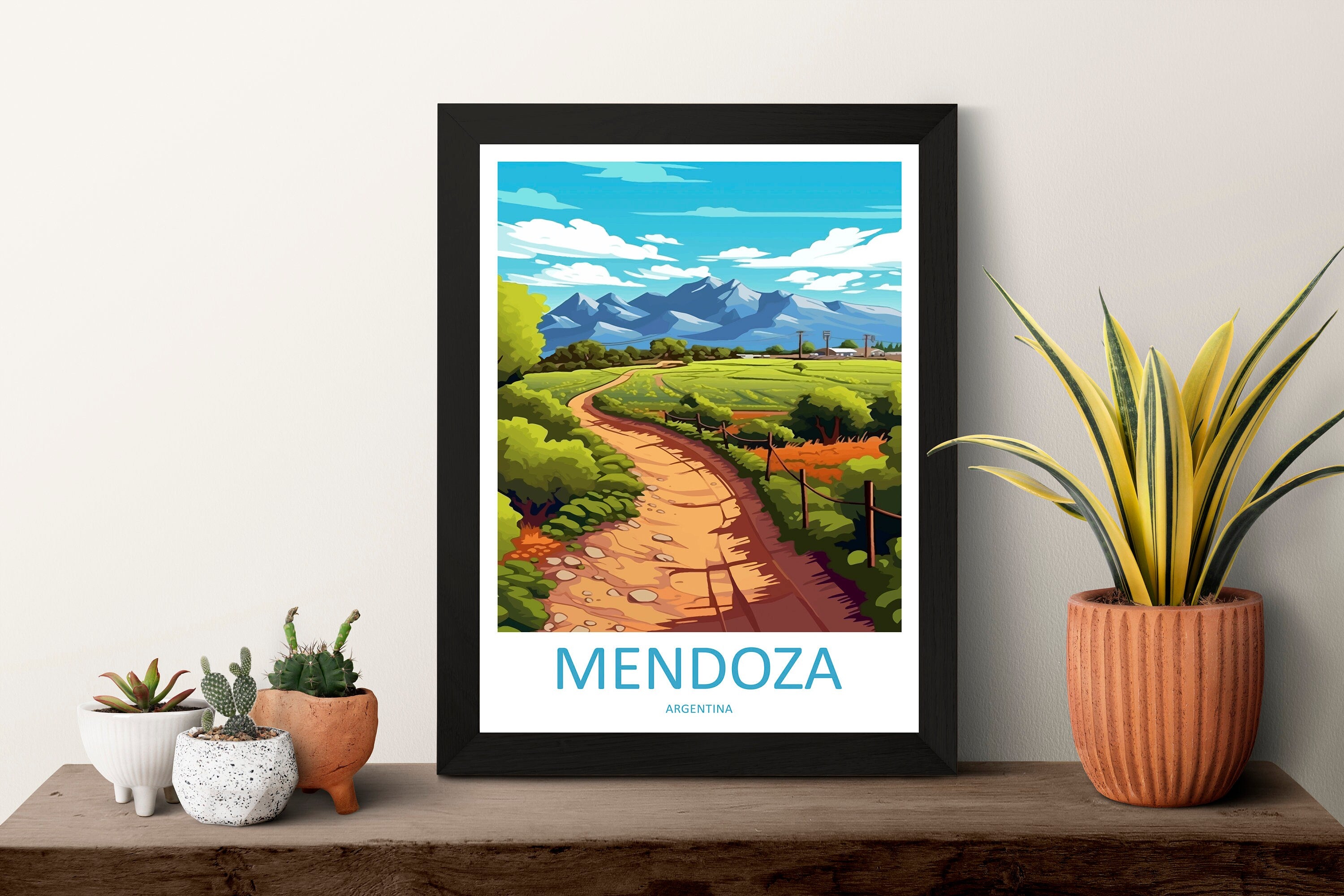 Mendoza Travel Print Wall Art Mendoza Wall Hanging Home Decor Mendoza Gift Art Lovers Wall Art Print Art Mendoza Artwork Argentina Poster