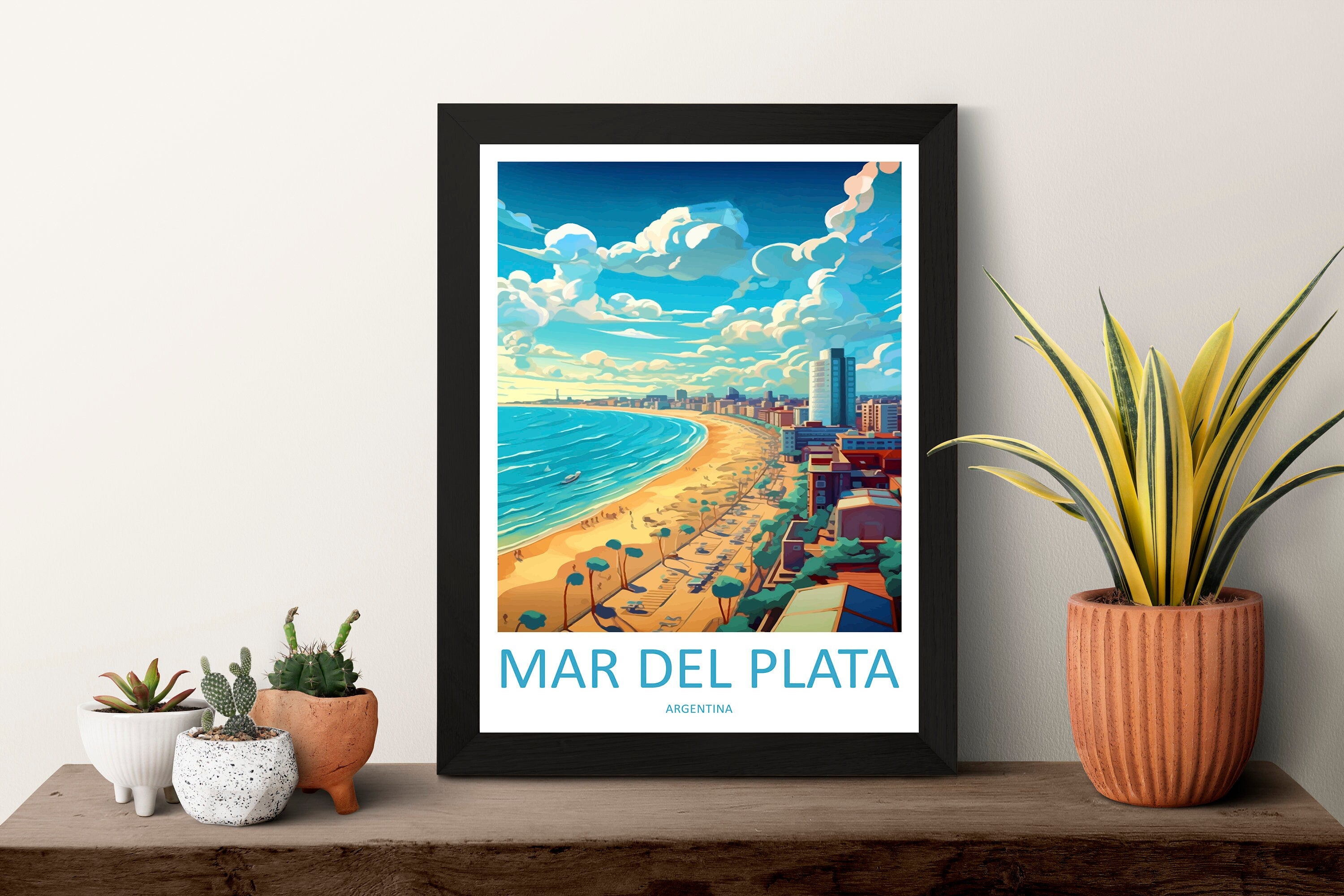 Mar Del Plata Travel Print Wall Art Mar Del Plata Wall Hanging Home Decor Mar Del Plata Gift Art Lovers Wall Art Print Art Mar Del Plata Art