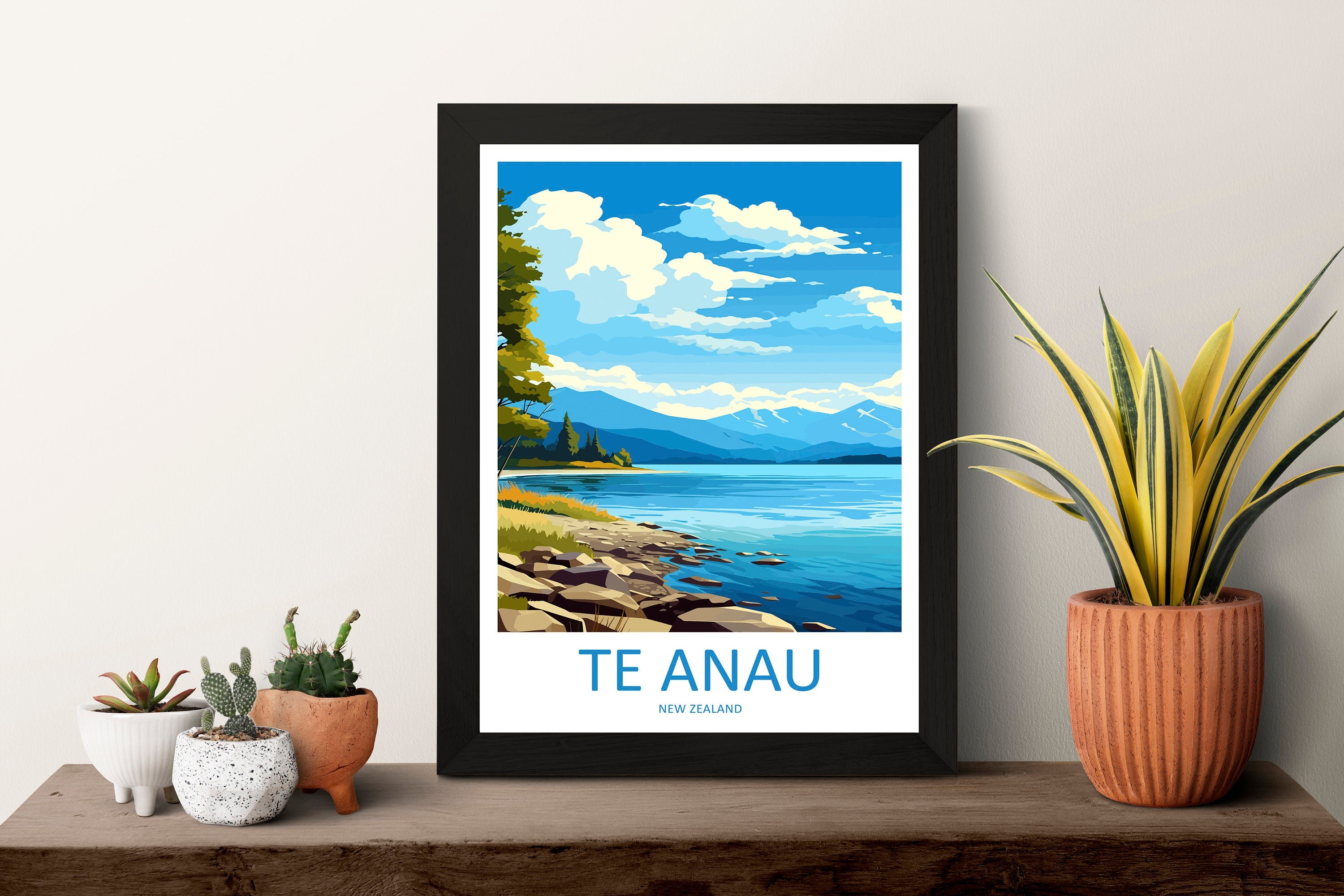Te Anau Travel Print Wall Art Te Anau Wall Hanging Home Décor Te Anau Gift Art Lovers New Zealand Art Lover Gift Te Anau New Zealand Poster