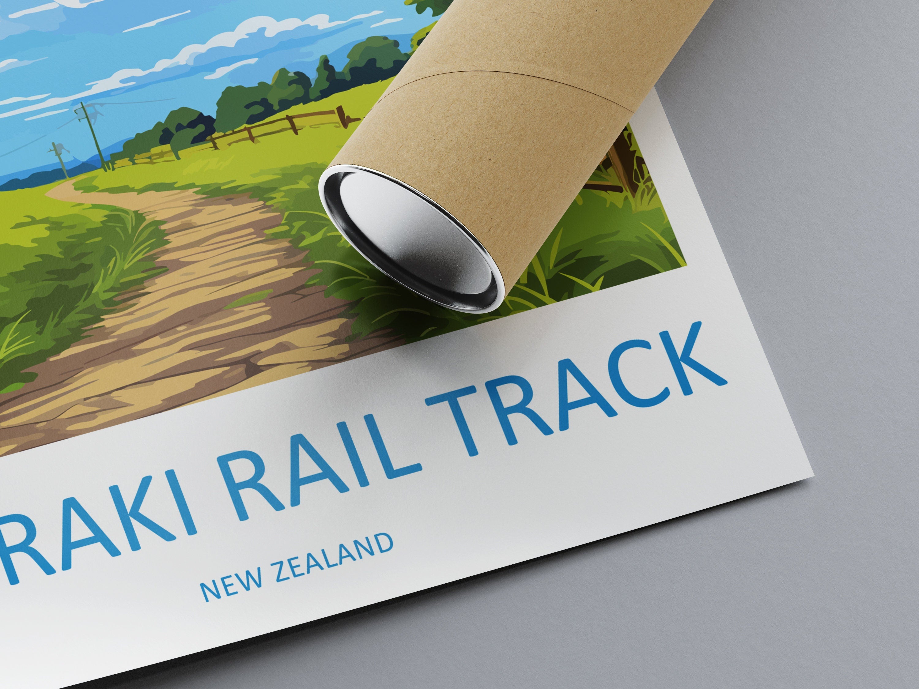 Hauraki Rail Trail Travel Print Wall Art Hauraki Rail Trail Wall Hanging Home Décor Hauraki Rail Trail Gift Art Lovers New Zealand Art Lover