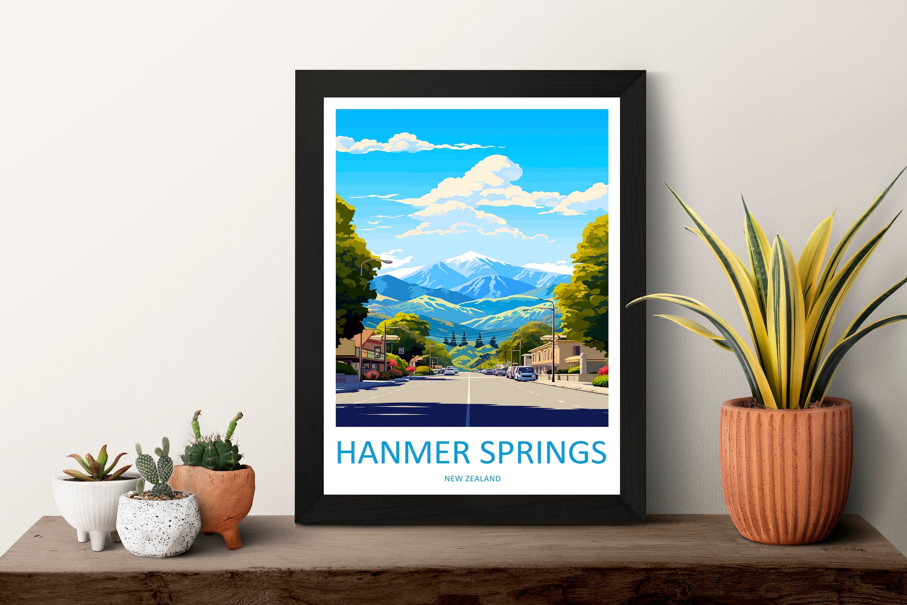 Hamner Springs Travel Print Wall Art Hamner Springs Wall Hanging Home Décor Hamner Springs Gift Art Lovers New Zealand Art Lover