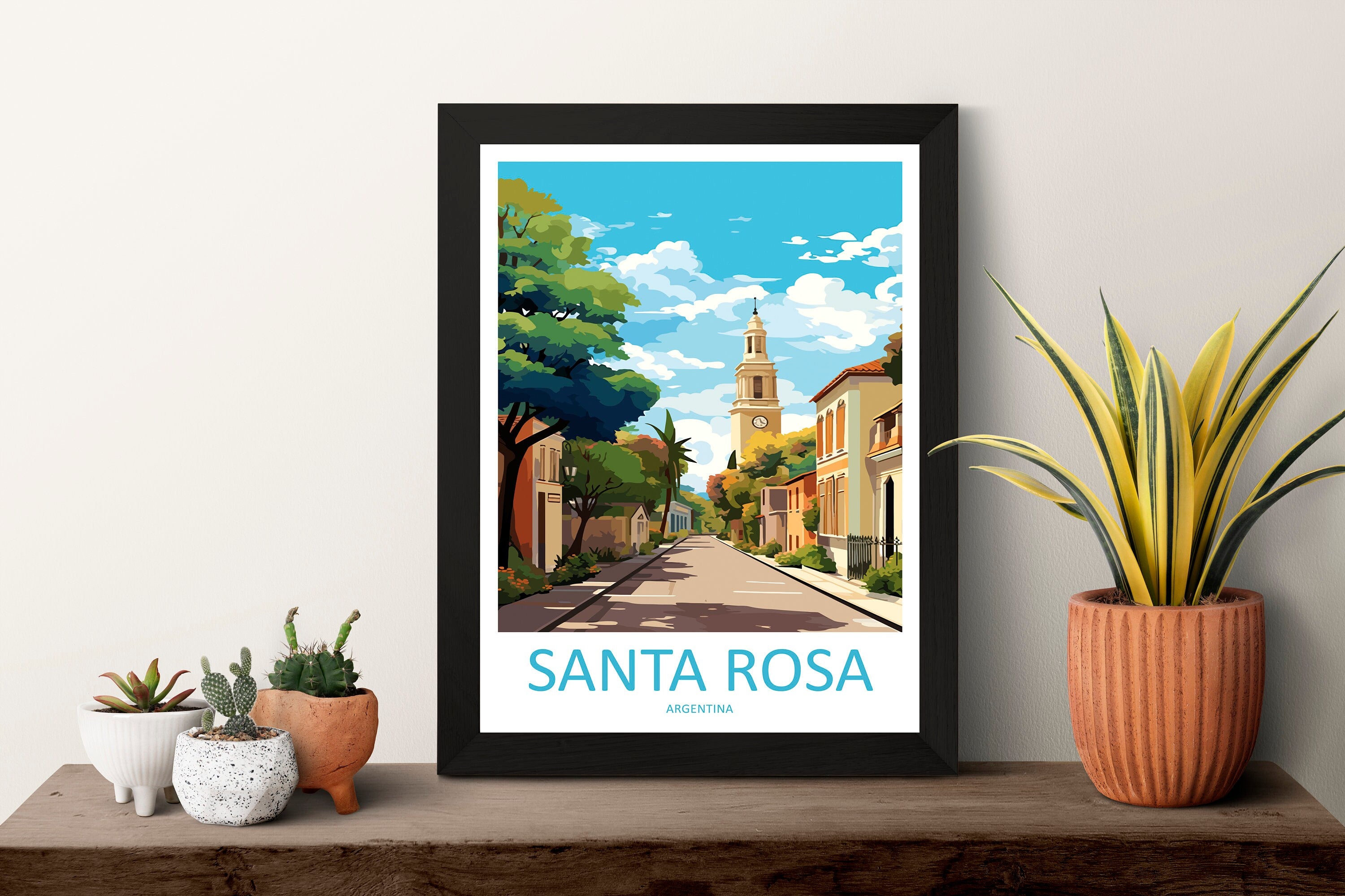 Santa Rosa Travel Print Wall Art Santa Rosa Wall Hanging Home Decor Santa Rosa Gift Art Lovers Wall Art Print Art Argentina Travel Poster