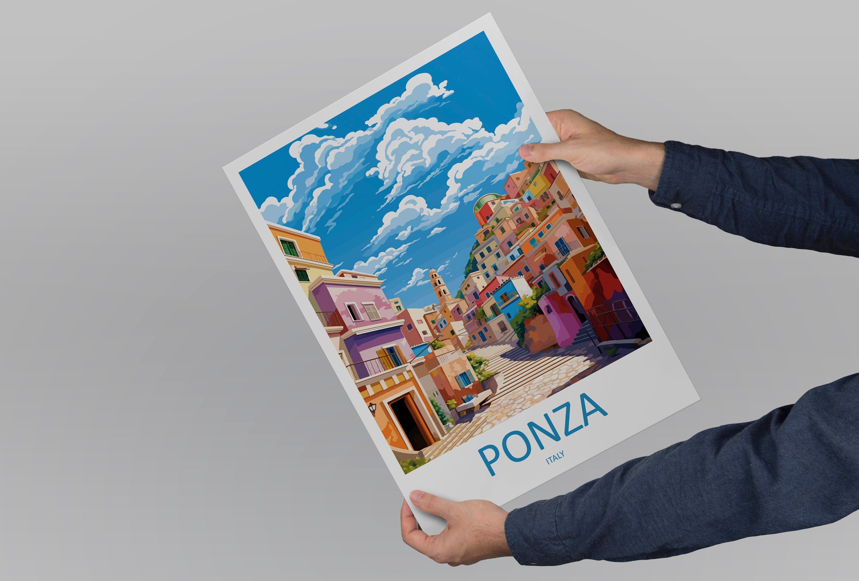 Ponza Travel Print Wall Art Ponza Wall Hanging Home Décor Ponza Gift Art Lovers Italy Art Lover Gift Ponza Print Italy Wall Art Decor