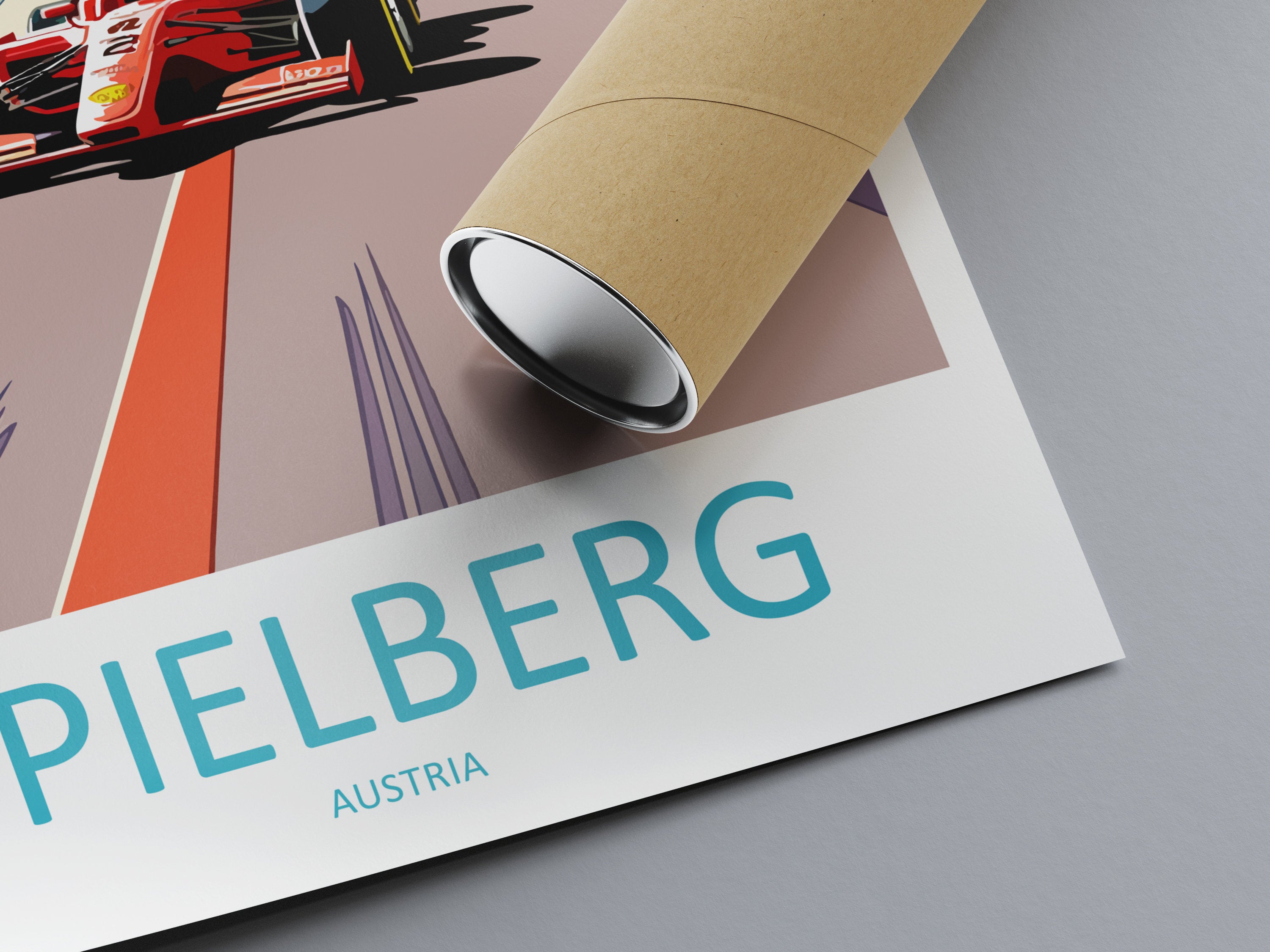 Spielberg Travel Print Wall Decor Spielberg Circuit Poster Motorsport Travel Print Art Print Racing Illustration Austria Race car Travel Art