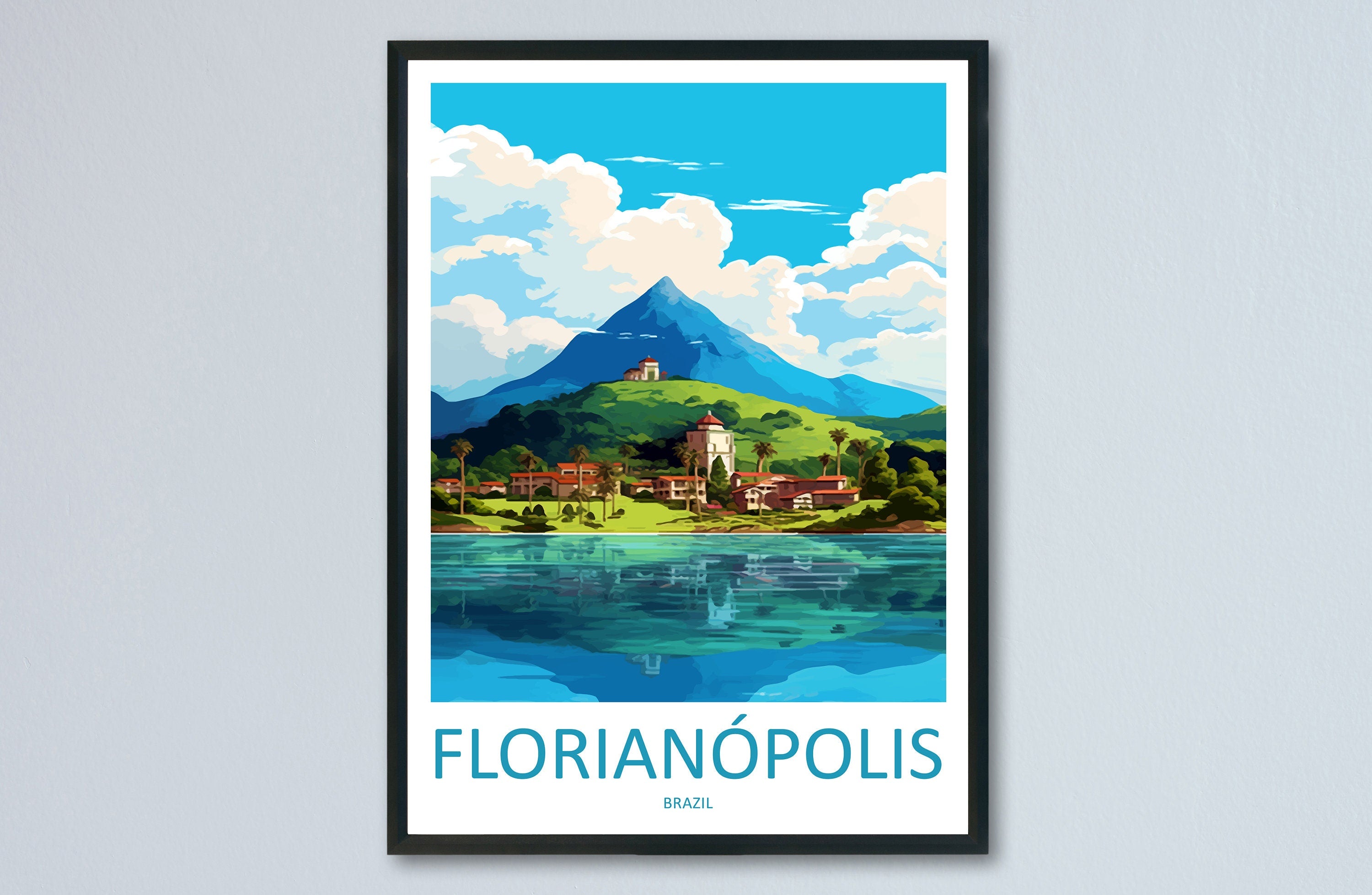 Florianópolis Travel Print Wall Art Florianópolis Wall Hanging Home Decor Florianópolis Gift Art Lovers Wall Art Print Art Brazil Travel