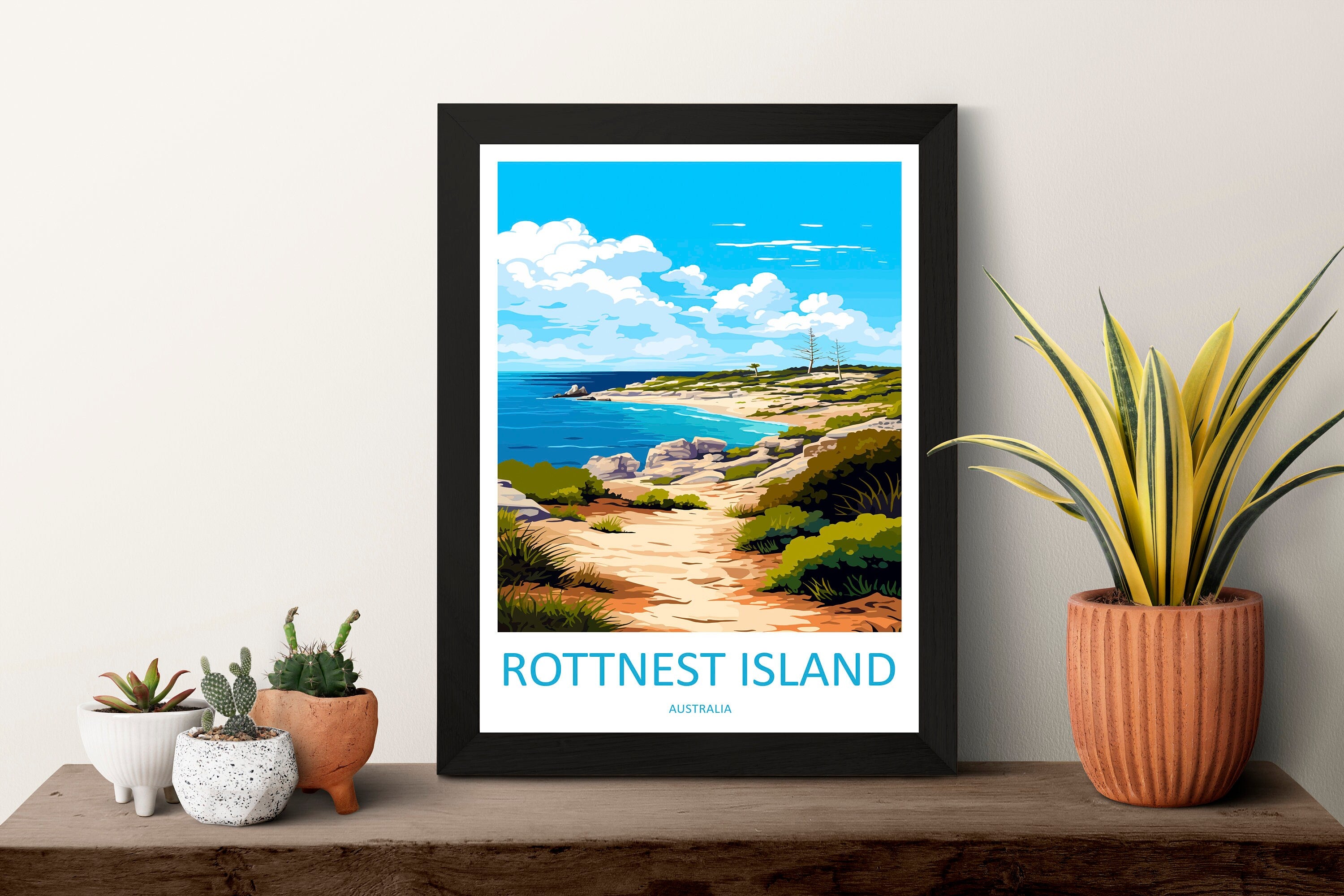 Rottnest Island Travel Print Wall Art Rottnest Island Wall Hanging Home Décor Rottnest Island Gift Art Lovers Wall Art Australia Poster Deco