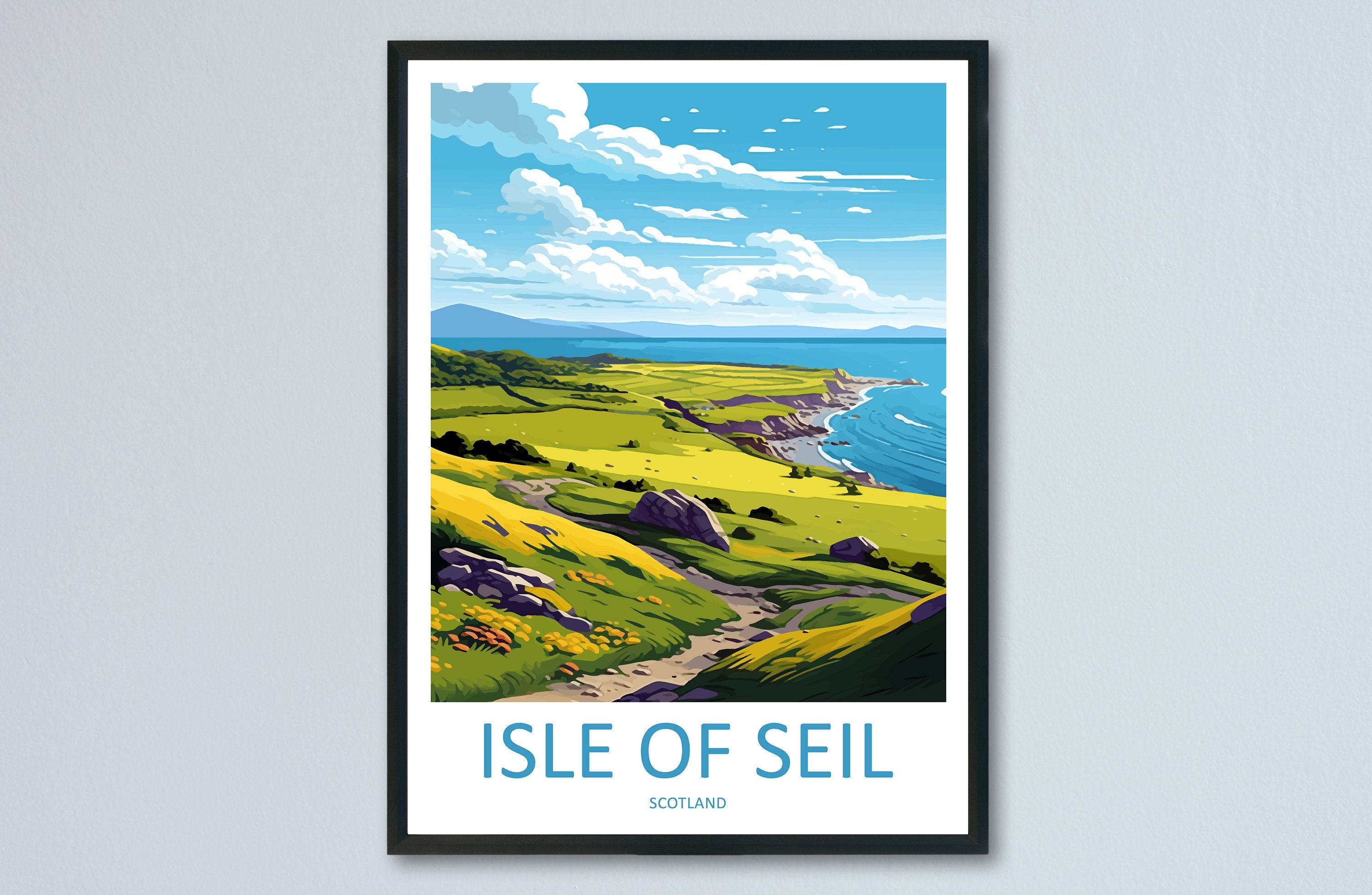 Isle Of Seil Travel Print Wall Art Isle Of Seil Wall Hanging Home Décor Isle Of Seil Gift Art Lovers Scotland Art Lover Travel Isle Gift