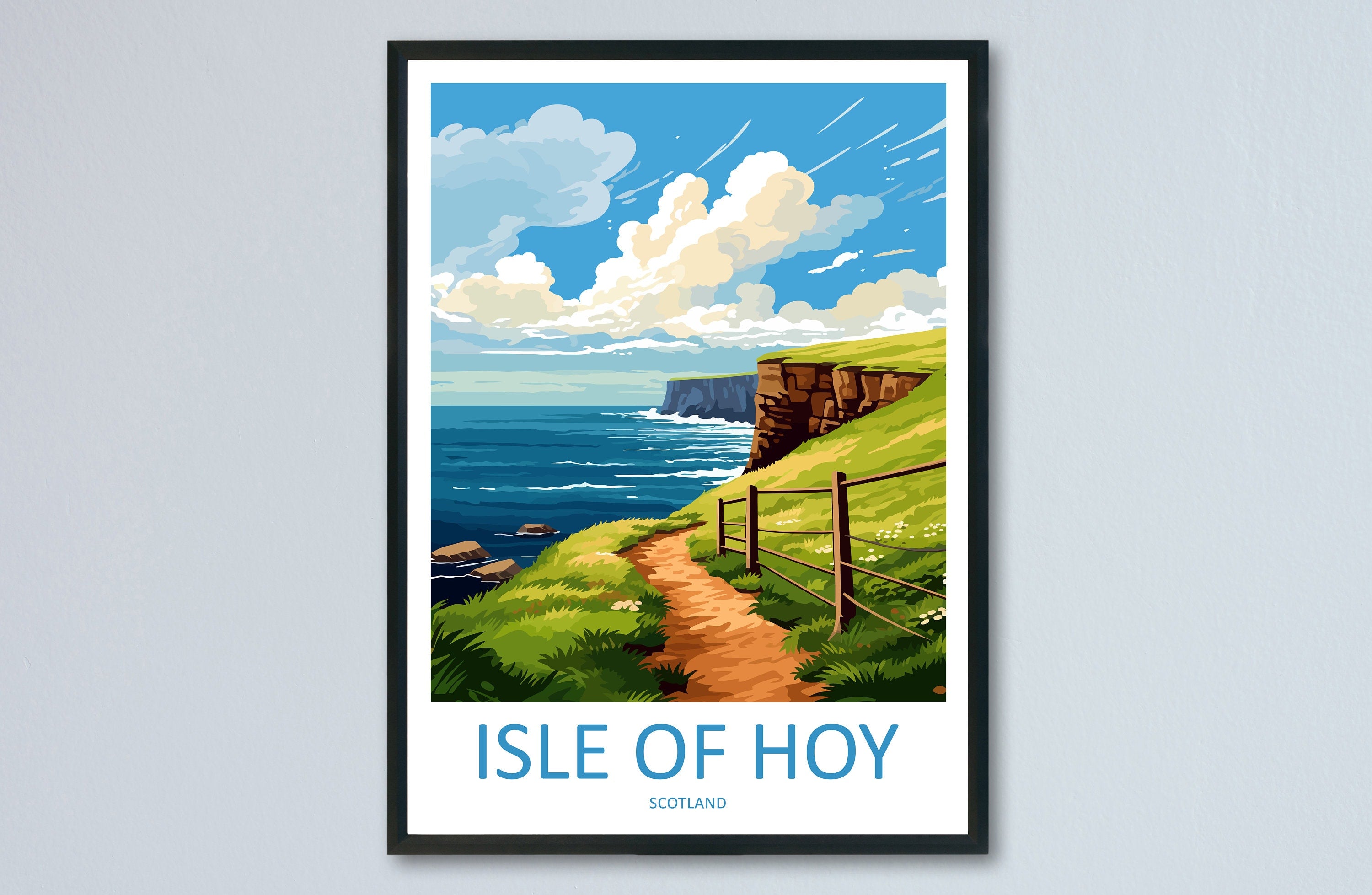 Isle Of Hoy Travel Print Wall Art Isle Of Hoy Wall Hanging Home Décor Isle Of Hoy Gift Art Lovers Scotland Art Lover Travel Gift