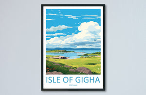 Isle Of Gigha Travel Print Wall Art Isle Of Gigha Wall Hanging Home Décor Isle Of Gigha Gift Art Lovers Scotland Art Lover Travel Gift