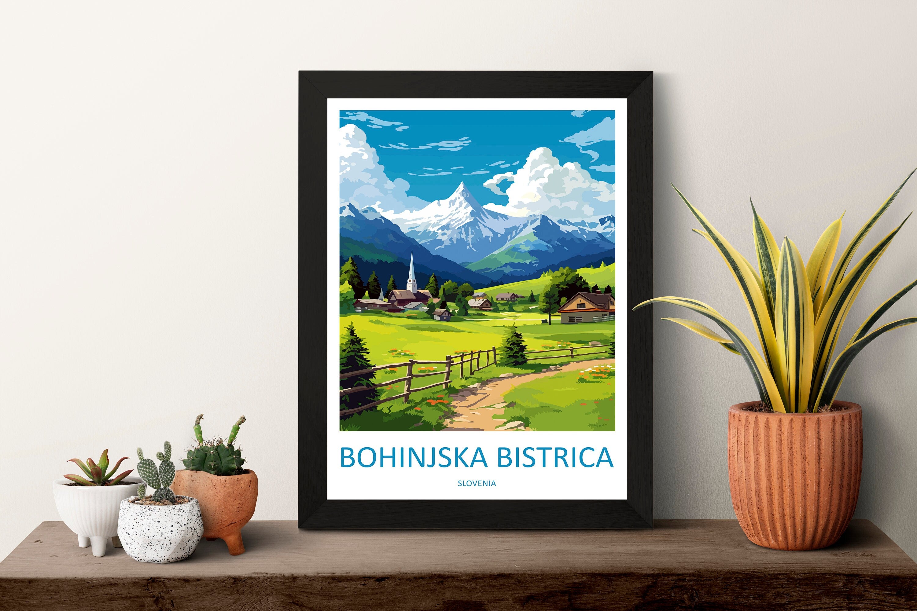 Bohinjska Bistrica Travel Print Bohinjska Bistrica Home Décor Slovenia Art Print Bohinjska Bistrica Wall Print For Gift Wall Hanging Art