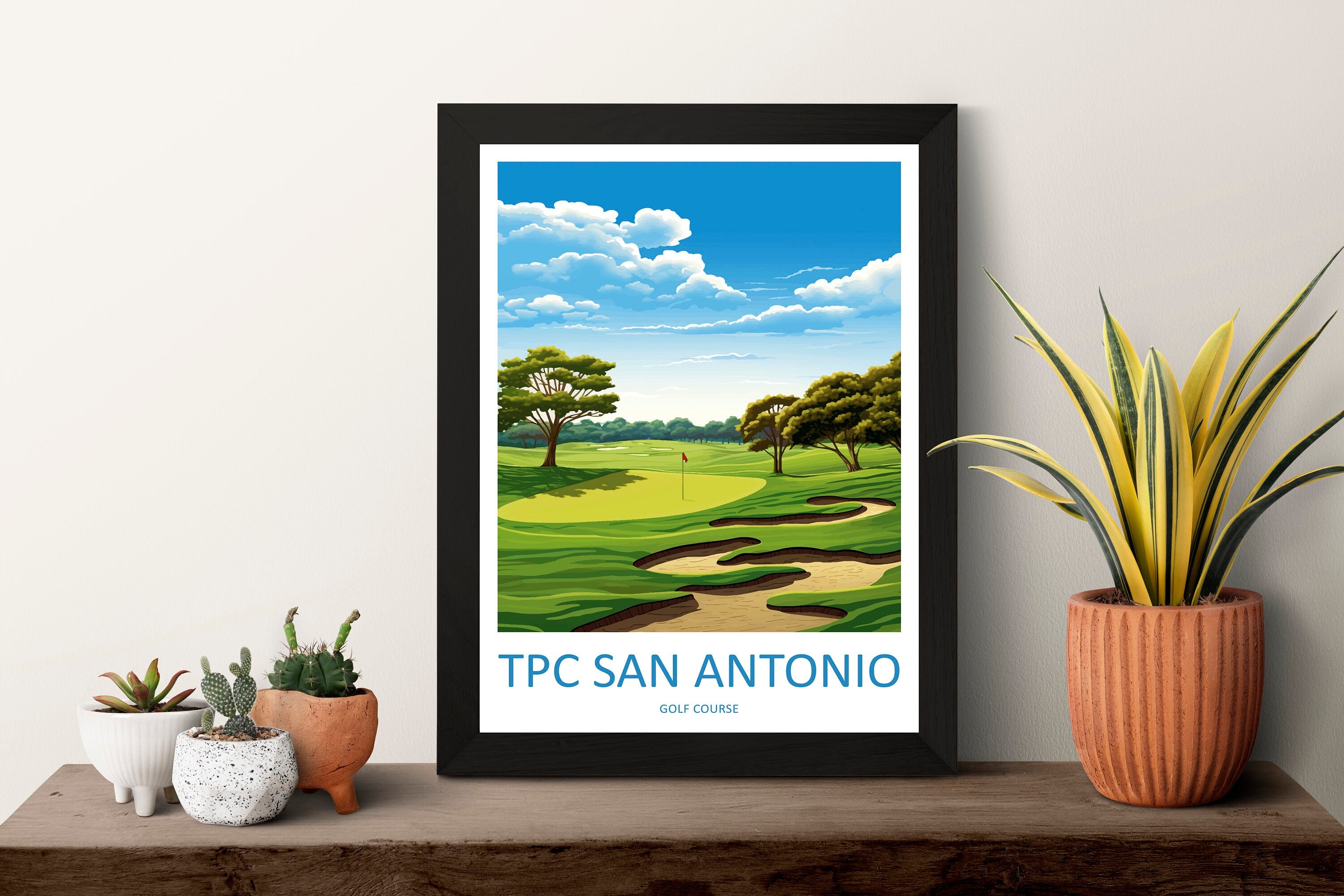 TPC San Antonio Golf Travel Print Wall Art TPC San Antonio Golf Wall Hanging Home Décor TPC San Antonio Golf Art Gift Art Lovers Golf Art