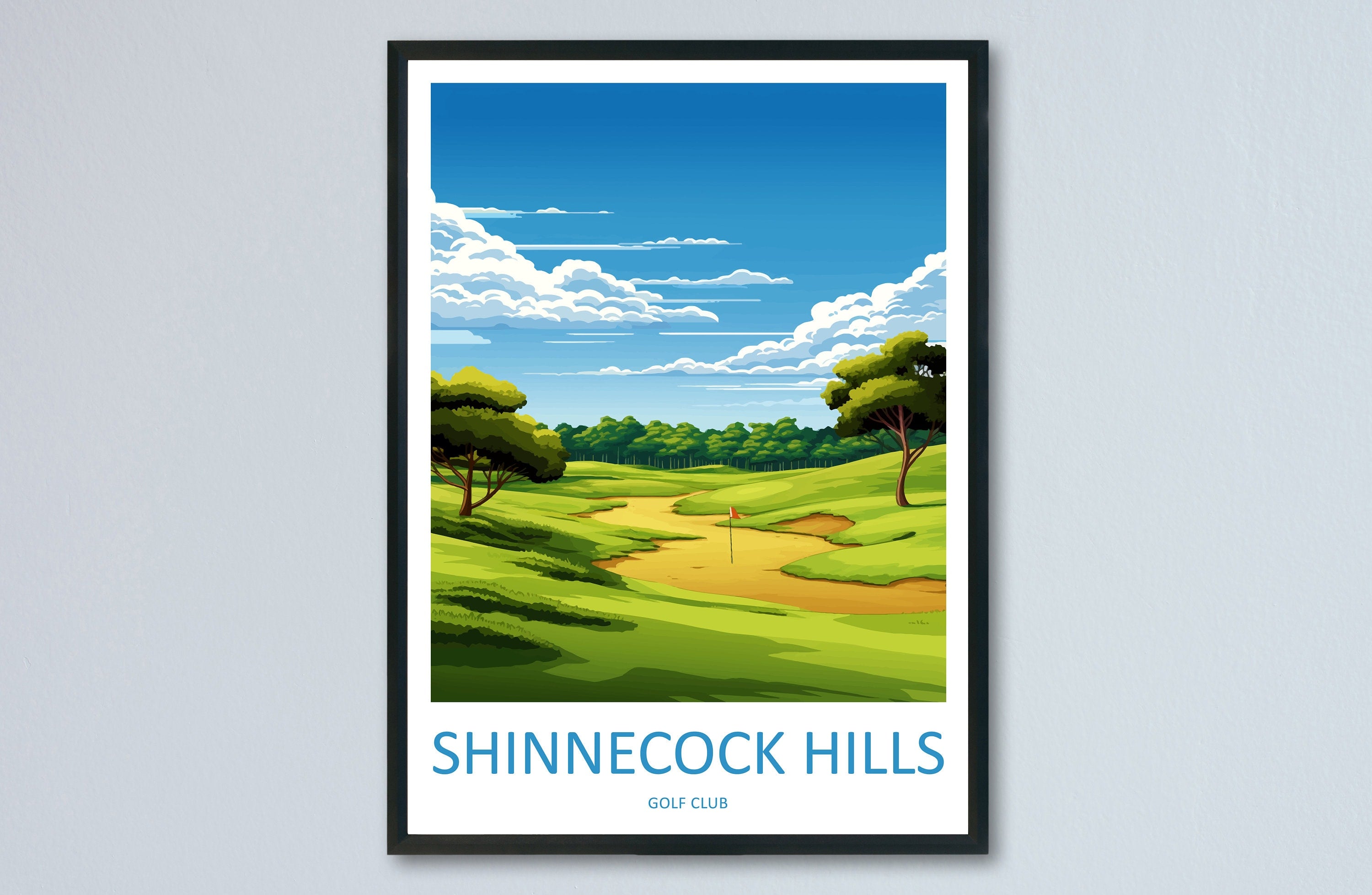 Shinnecock Hills Golf Travel Print Wall Art Shinnecock Hills Golf Course Wall Hanging Home Décor Shinnecock Hills Golf Gift Art Lovers