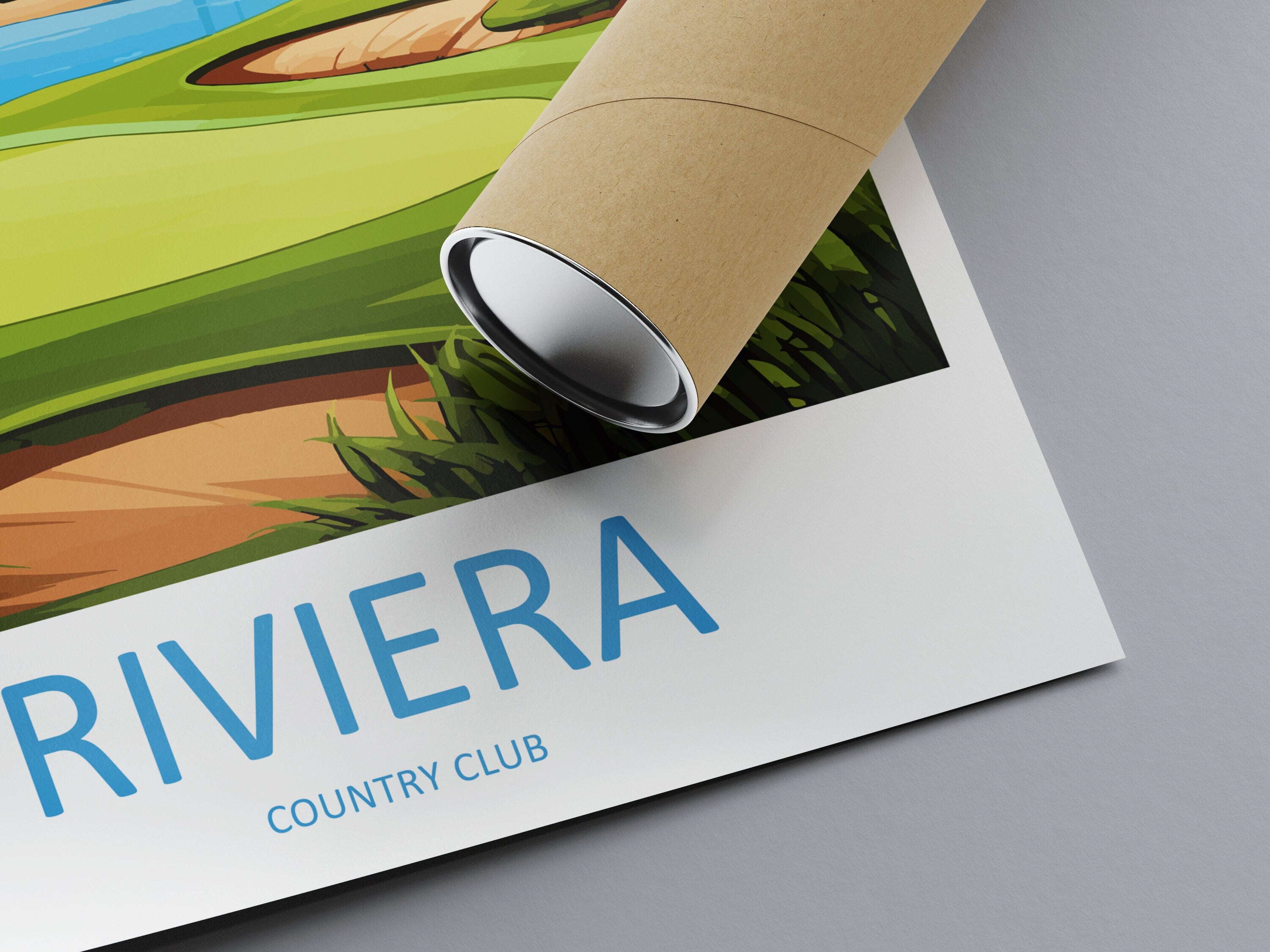 Riviera Country Club Travel Print Wall Art Riviera Country Club Wall Hanging Home Décor Riviera Country Club Art Gift Art Lovers Golf Art