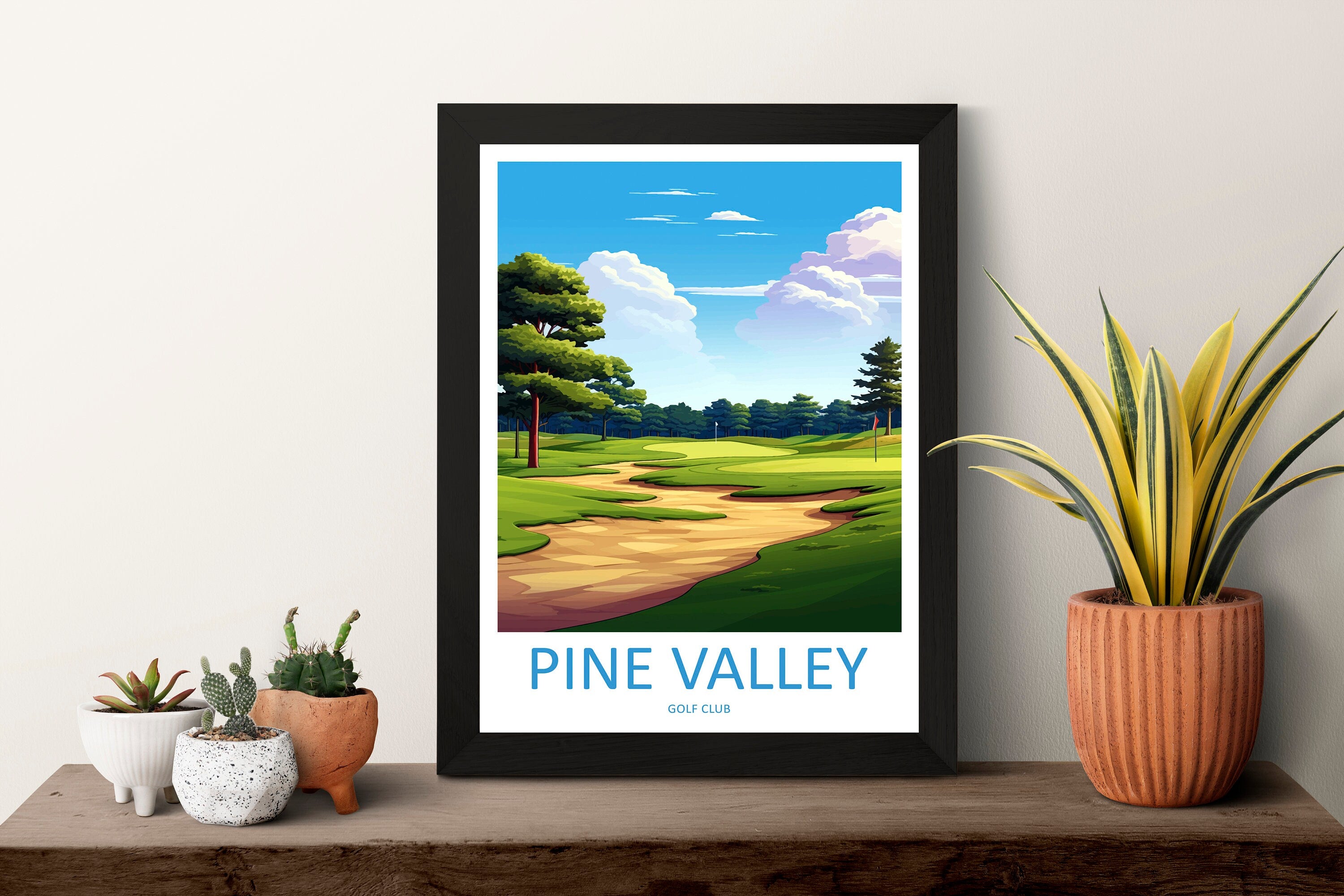 Pine Valley Golf Club Travel Print Wall Art Pine Valley Golf Club Wall Hanging Home Décor Pine Valley Golf Club Art Gift Art Lovers Golf Art