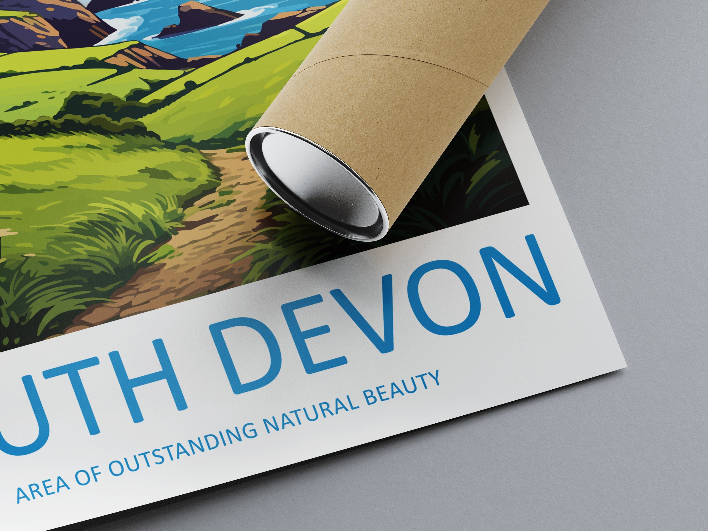 South Devon Travel Print Wall Art South Devon Wall Hanging Home Decor South Devon Gift Art Lovers Wall Art AONB Wall Print AONB Travel Print