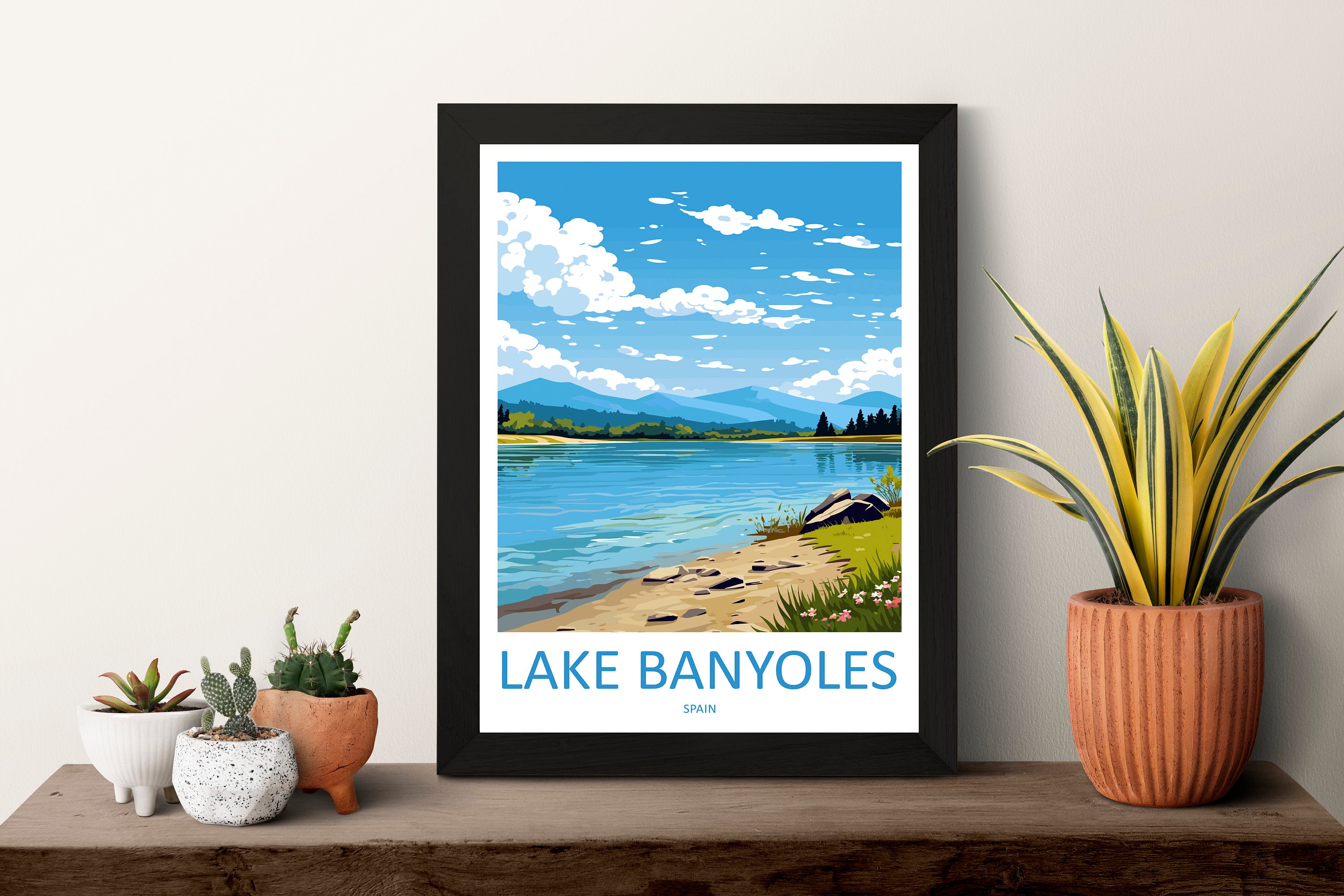 Lake Banyoles Travel Print Wall Art Lake Banyoles Wall Hanging Home Décor Lake Banyoles Gift Art Lovers Spain Art Lover Gift Ibiza Wall Déco