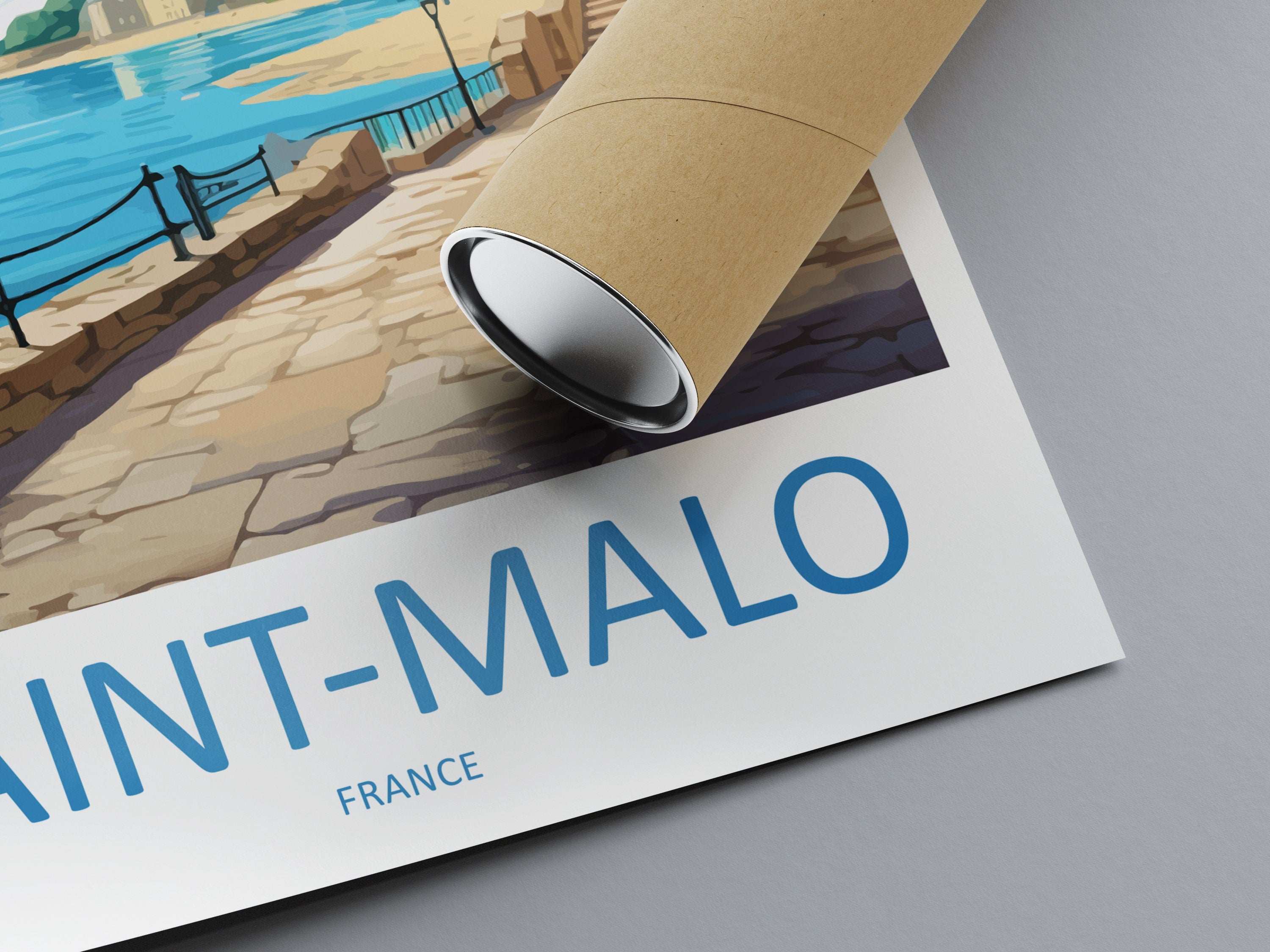 Saint-Malo Travel Print Wall Art Saint-Malo Wall Hanging Home Décor Saint-Malo Gift Art Lovers France Art Lover Gift Saint-Malo Print