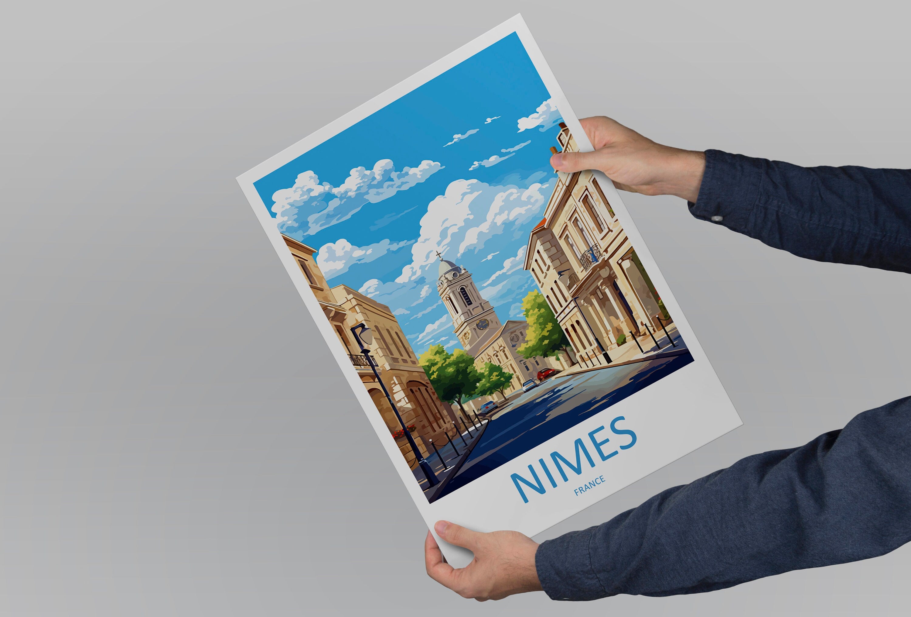 Nimes Travel Print Wall Art Nimes Wall Hanging Home Décor Nimes Gift Art Lovers France Art Lover Gift Nimes Print