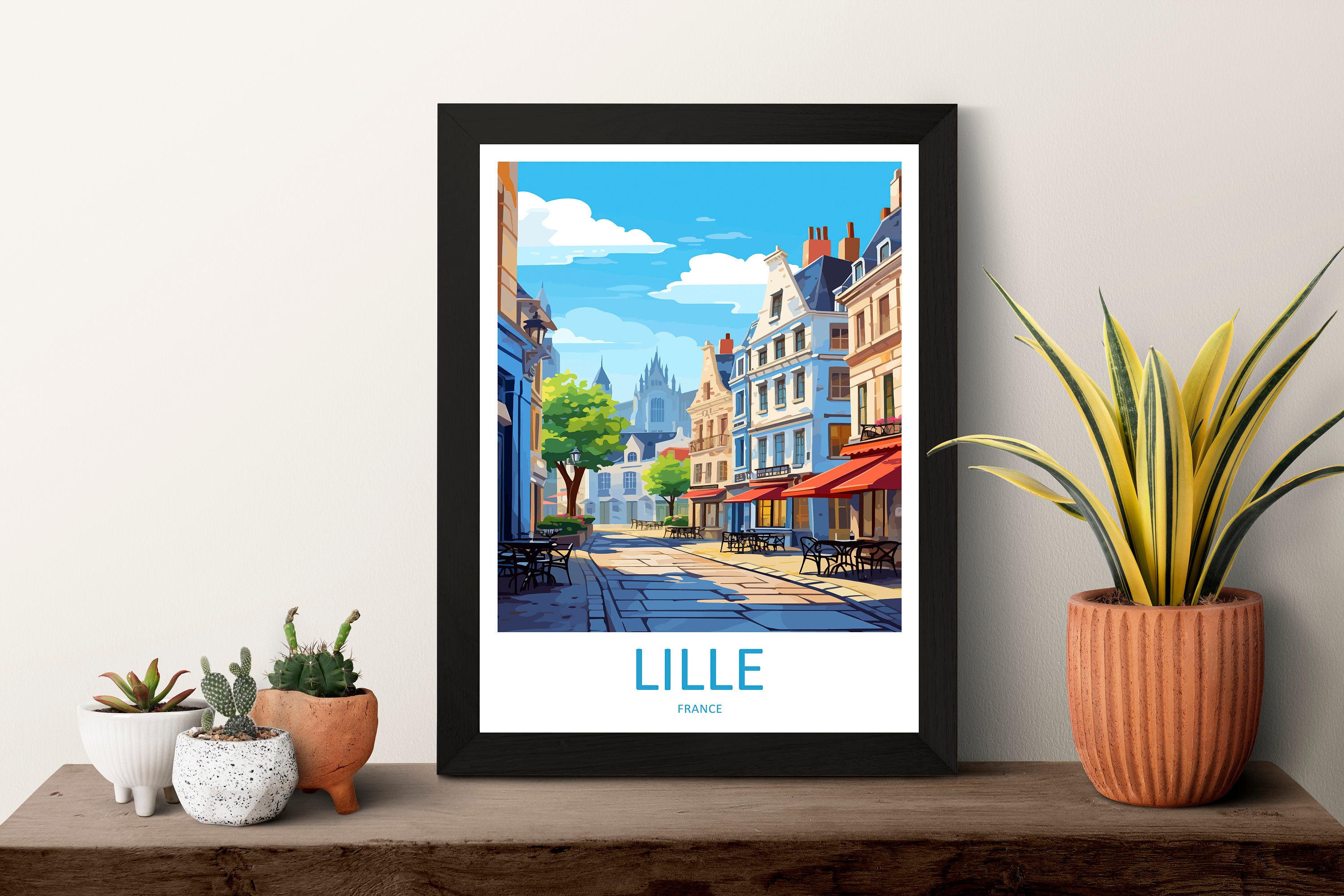 Lille Travel Print Wall Art Lille Wall Hanging Home Décor Lille Gift Art Lovers France Art Lover Gift Lille Print