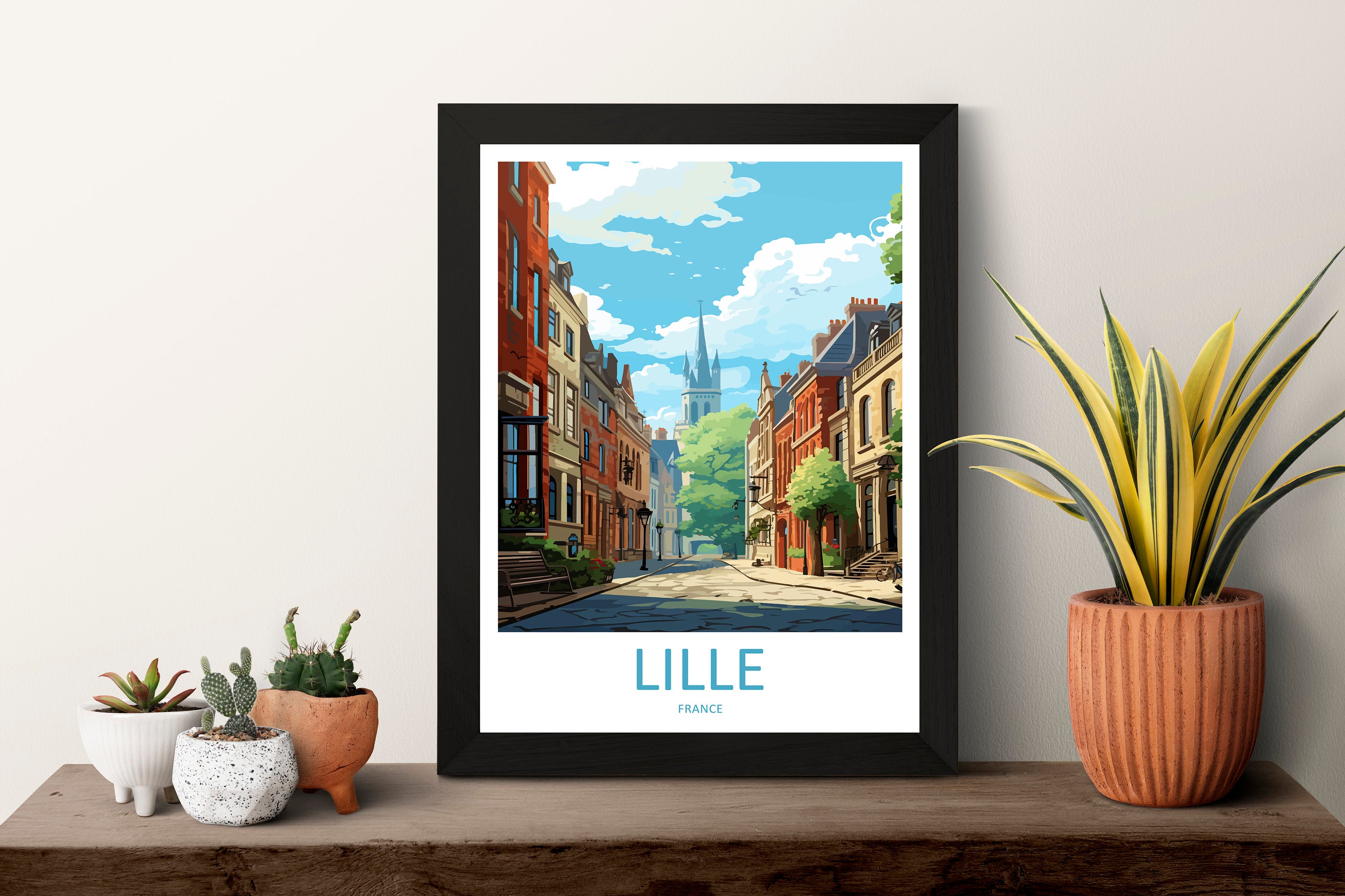 Lille Travel Print Wall Art Lille Wall Hanging Home Décor Lille Gift Art Lovers France Art Lover Gift Lille Print