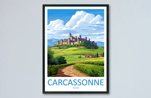 Carcassonne Travel Print Wall Art Carcassonne Wall Hanging Home Décor Carcassonne Gift Art Lovers France Art Lover Gift Carcassonne Poster
