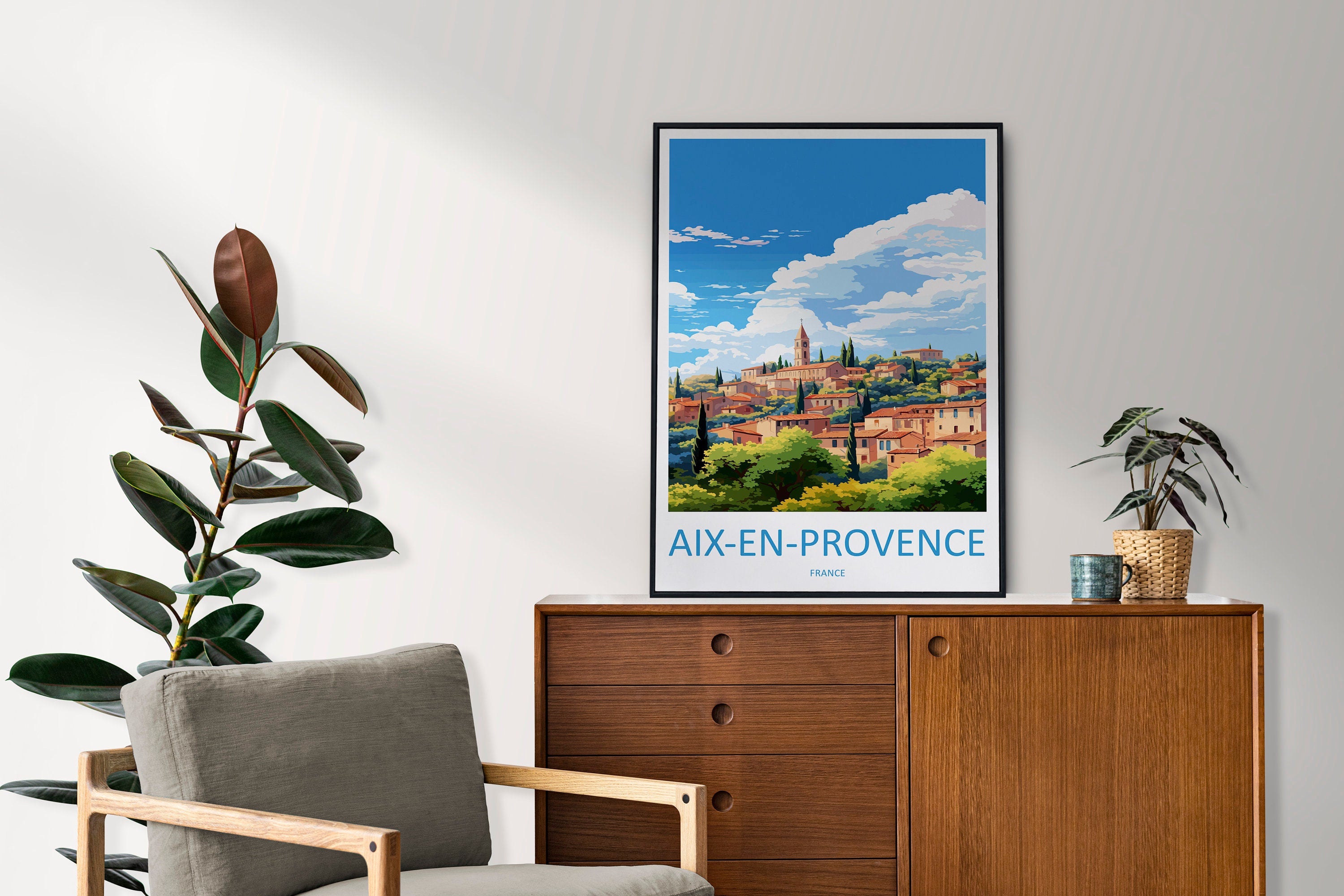 Aix En Provence Travel Print Wall Art Aix En Provence Wall Hanging Home Décor Aix En Provence Gift Art Lovers France Art Lover Gift