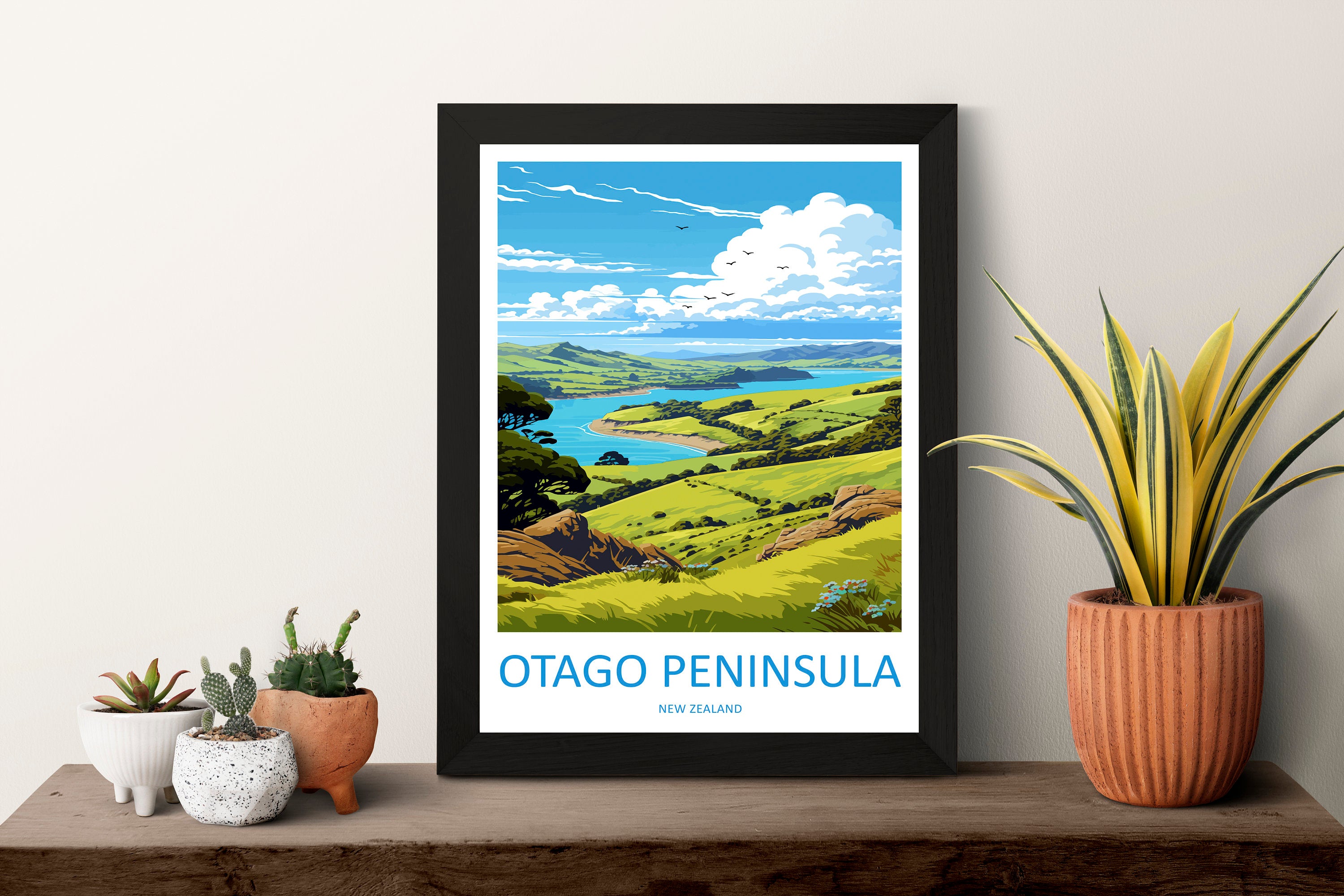 Otago Peninsula Travel Print Wall Art Otago Peninsula Wall Hanging Home Décor Otago Peninsula Gift Art Lovers New Zealand Art Lover Gift