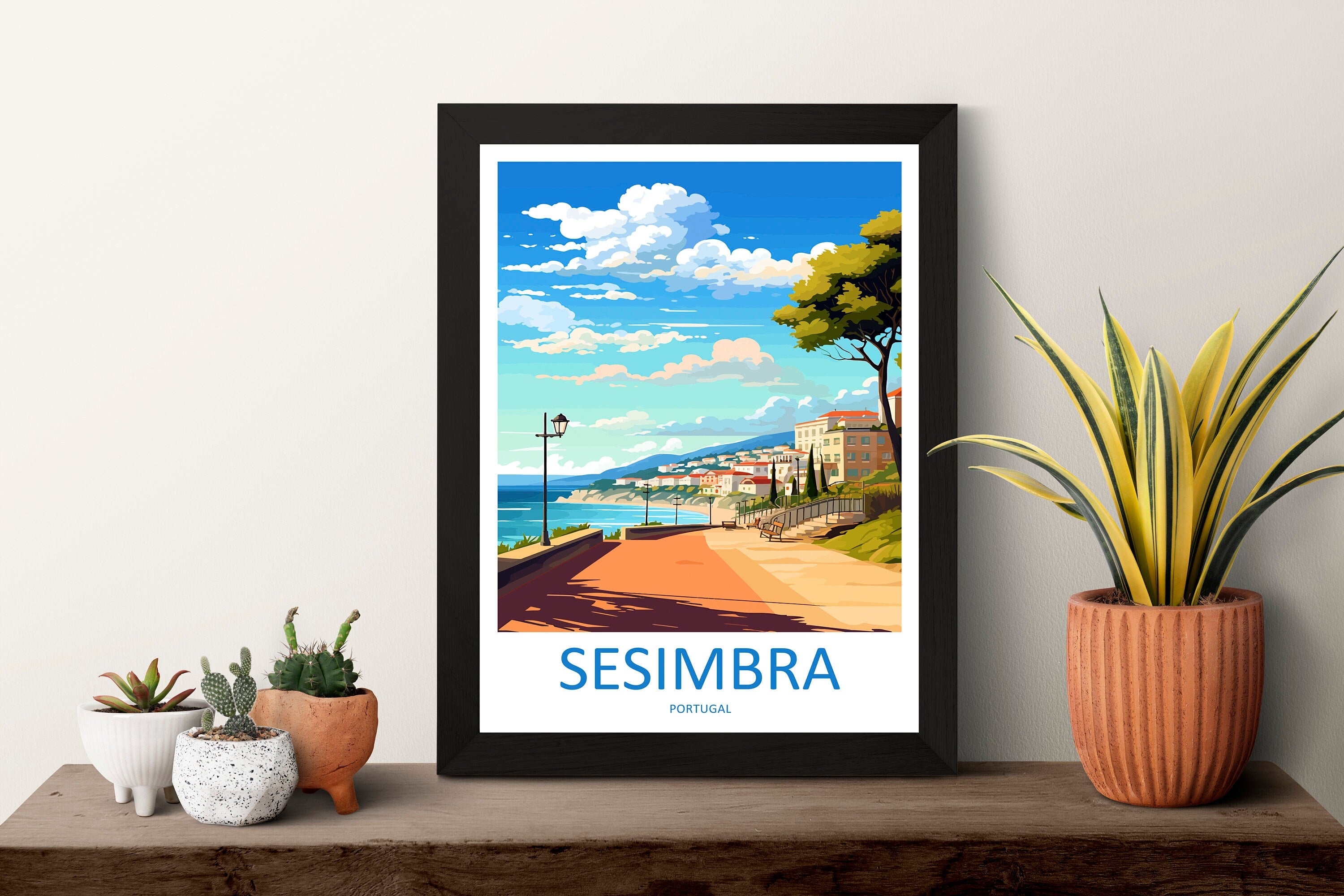 Sesimbra Travel Print Wall Art Sesimbra Wall Hanging Home Décor Sesimbra Gift Art Lovers Portugal Art Lover Gift Sesimbra Wall Décor