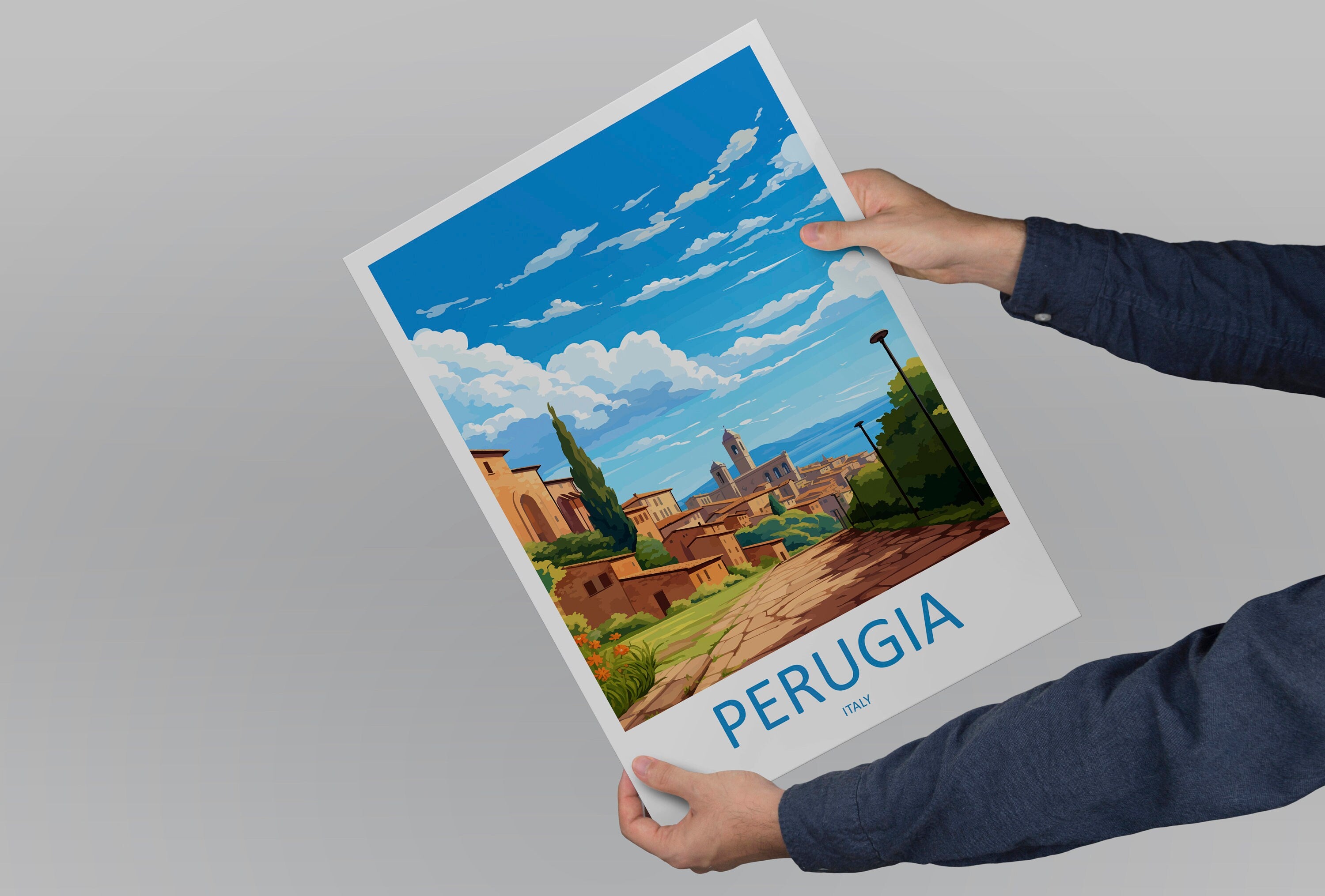 Perugia Travel Print Wall Art Perugia Italy Wall Hanging Home Decor Perugia Gift Art Lovers Wall Art Print Perugia Italy