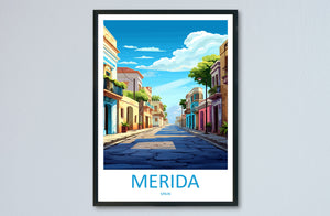 Merida Travel Print Wall Art Merida Wall Hanging Home Décor Merida Gift Art Lovers Spain Art Lover Gift Merida Spain Poster Art