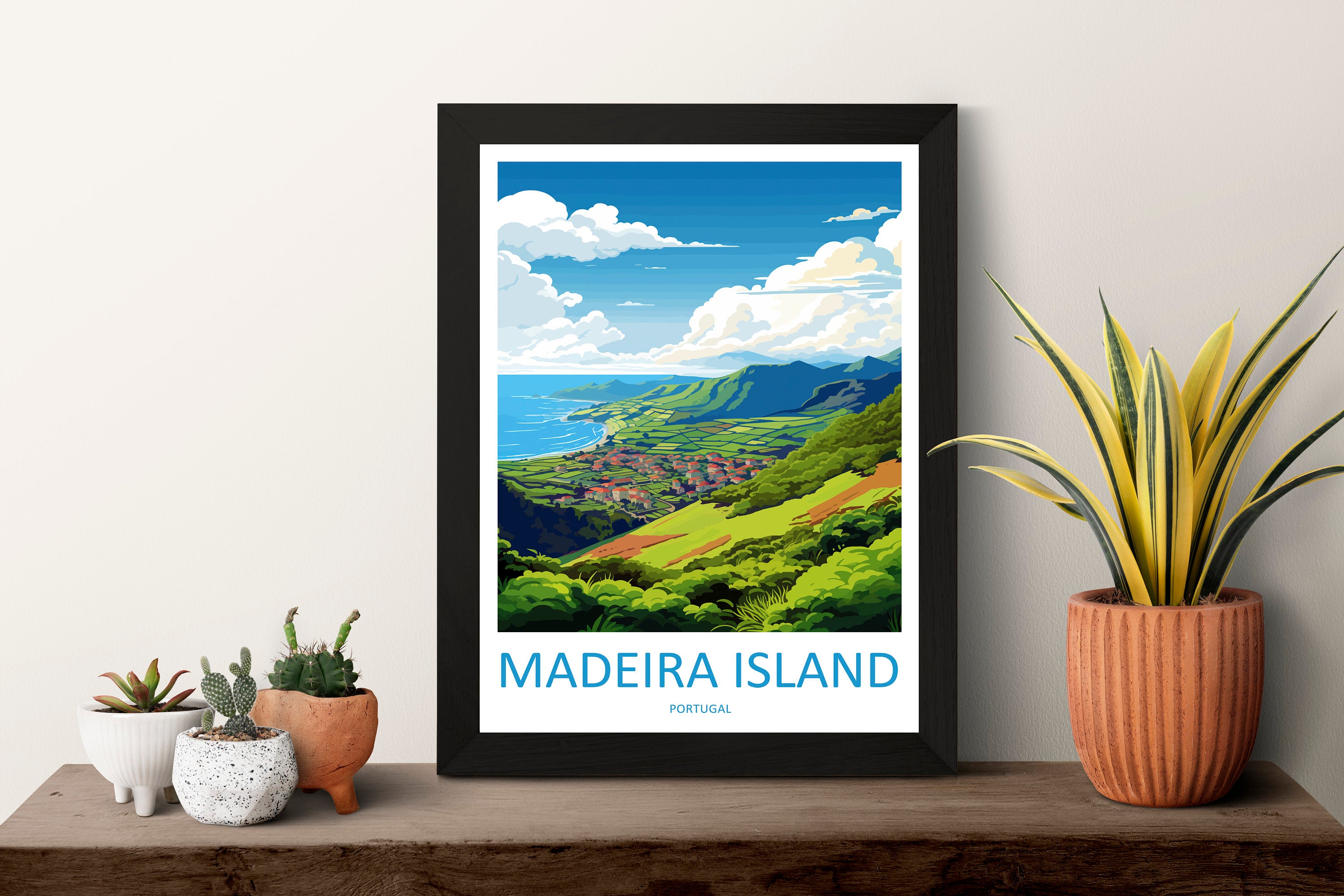 Madeira Travel Print Wall Art Madeira Wall Hanging Home Décor Madeira Gift Art Lovers Portugal Art Lover Gift Madeira Poster