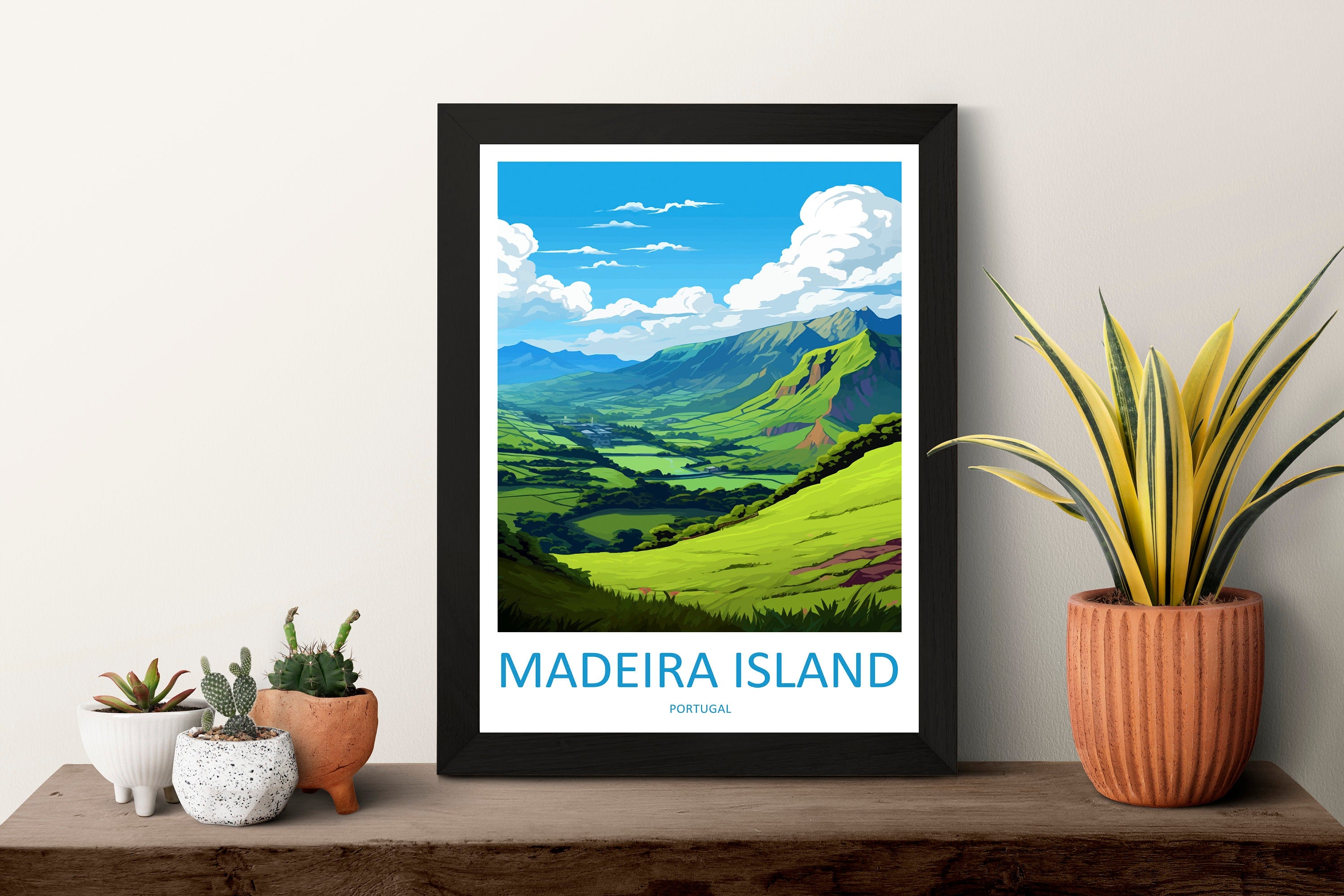 Madeira Travel Print Wall Art Madeira Wall Hanging Home Décor Madeira Gift Art Lovers Portugal Art Lover Gift Madeira Poster