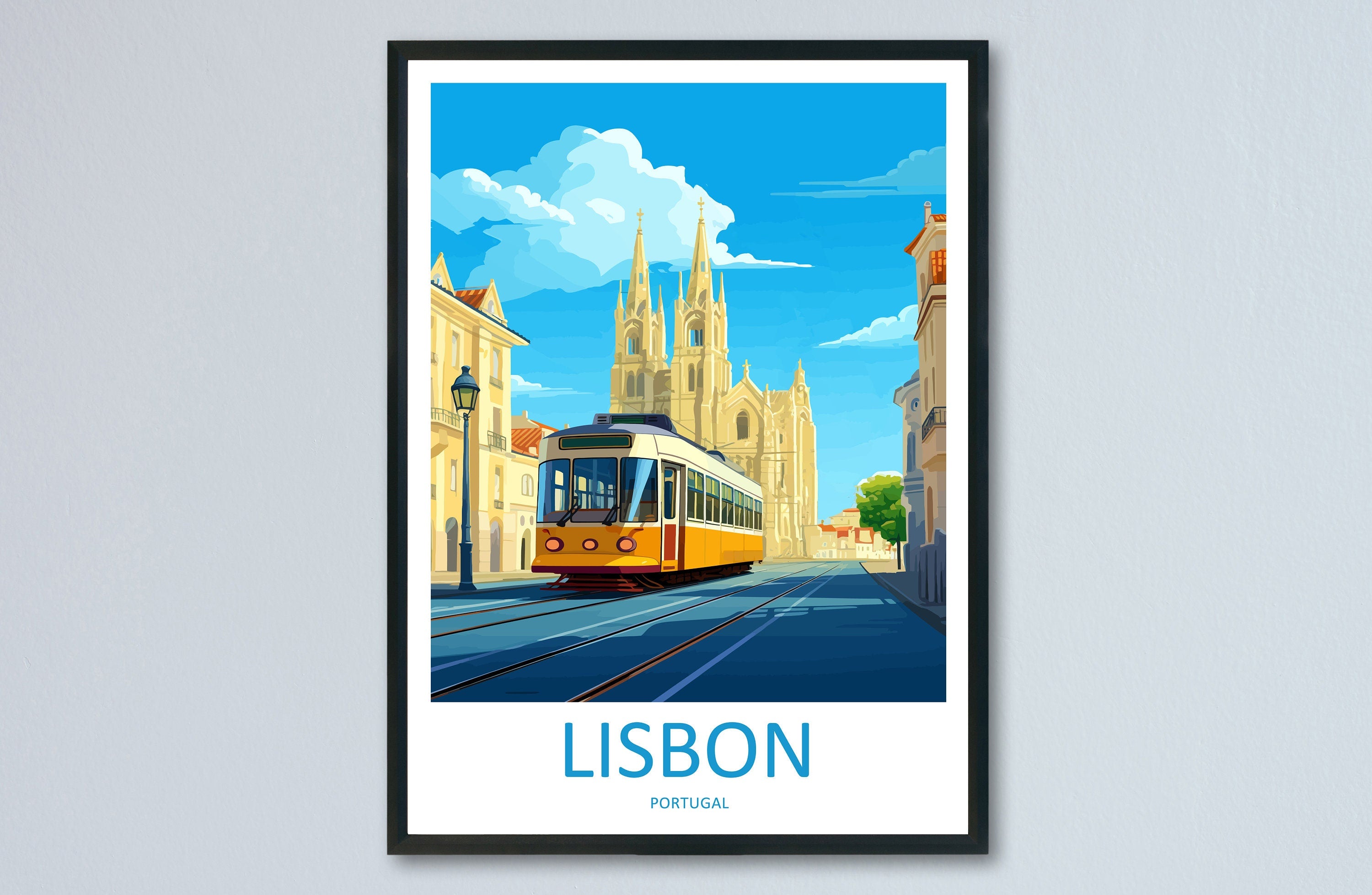 Lisbon Travel Print Wall Art Lisbon Wall Hanging Home Décor Lisbon Gift Art Lovers Portugal Art Lover Gift Lisbon Poster