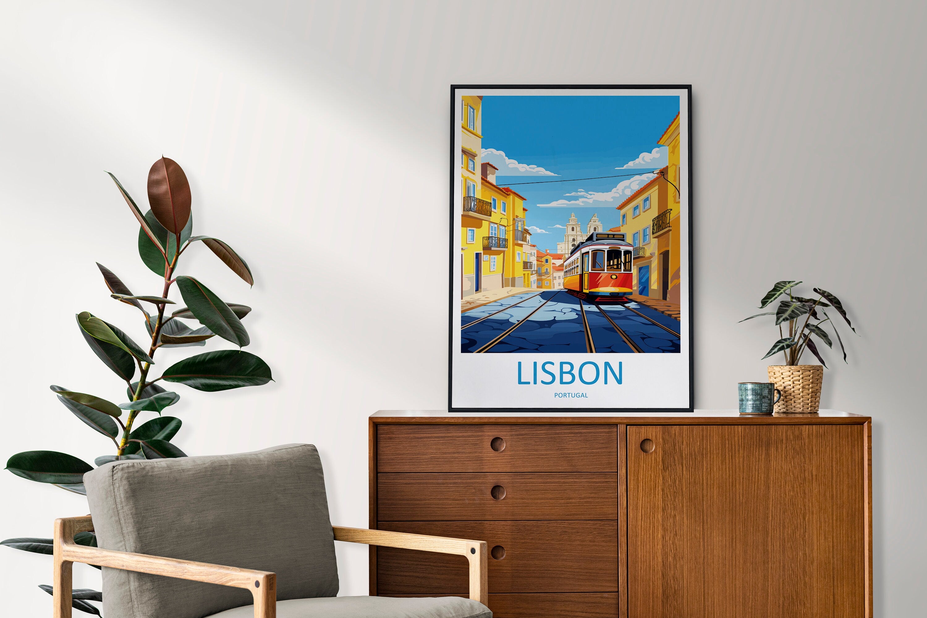 Lisbon Travel Print Wall Art Lisbon Wall Hanging Home Décor Lisbon Gift Art Lovers Portugal Art Lover Gift Lisbon Poster