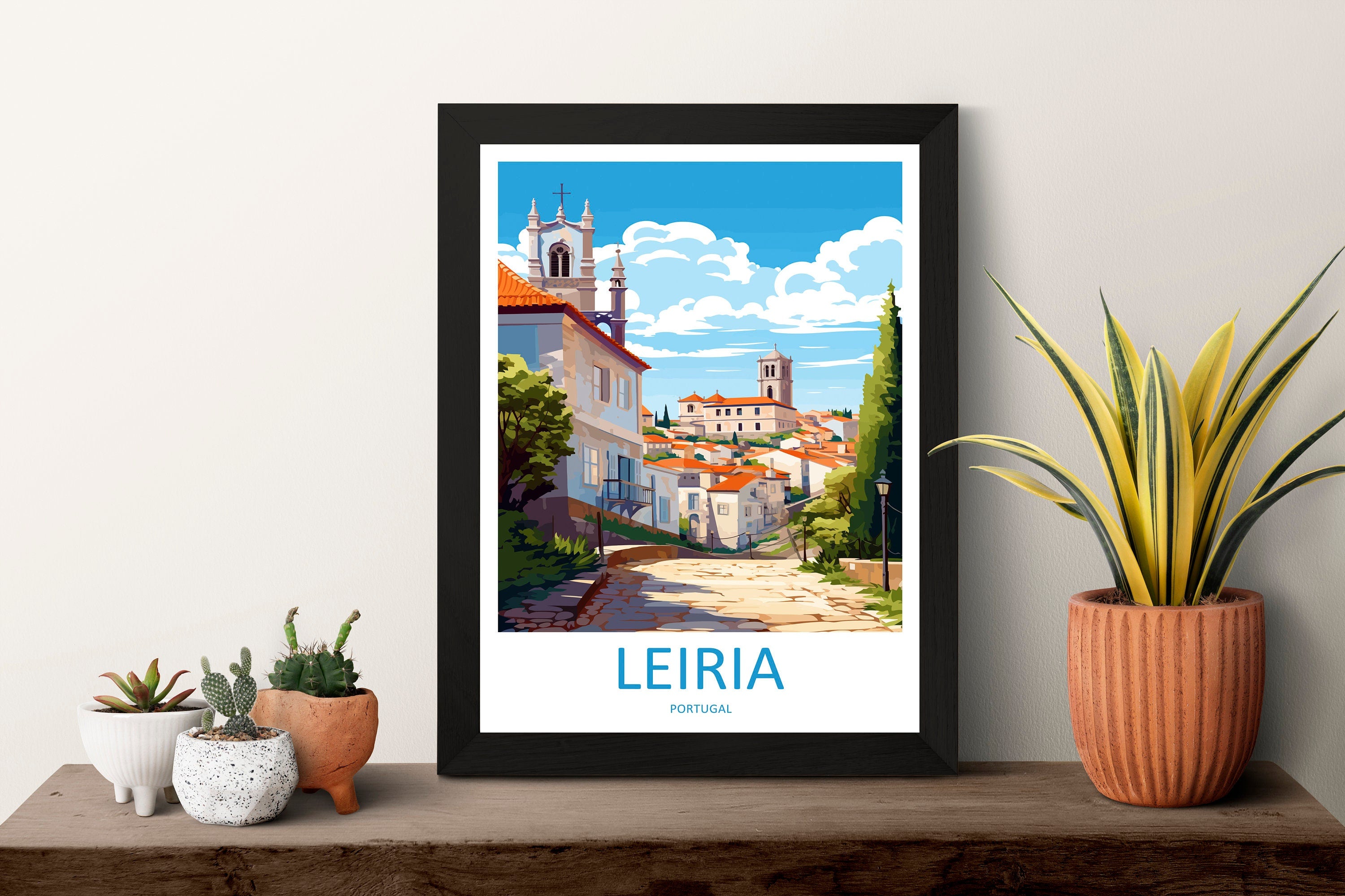 Leiria Travel Print Wall Art Leiria Wall Hanging Home Décor Leiria Gift Art Lovers Portugal Art Lover Gift Leiria Poster