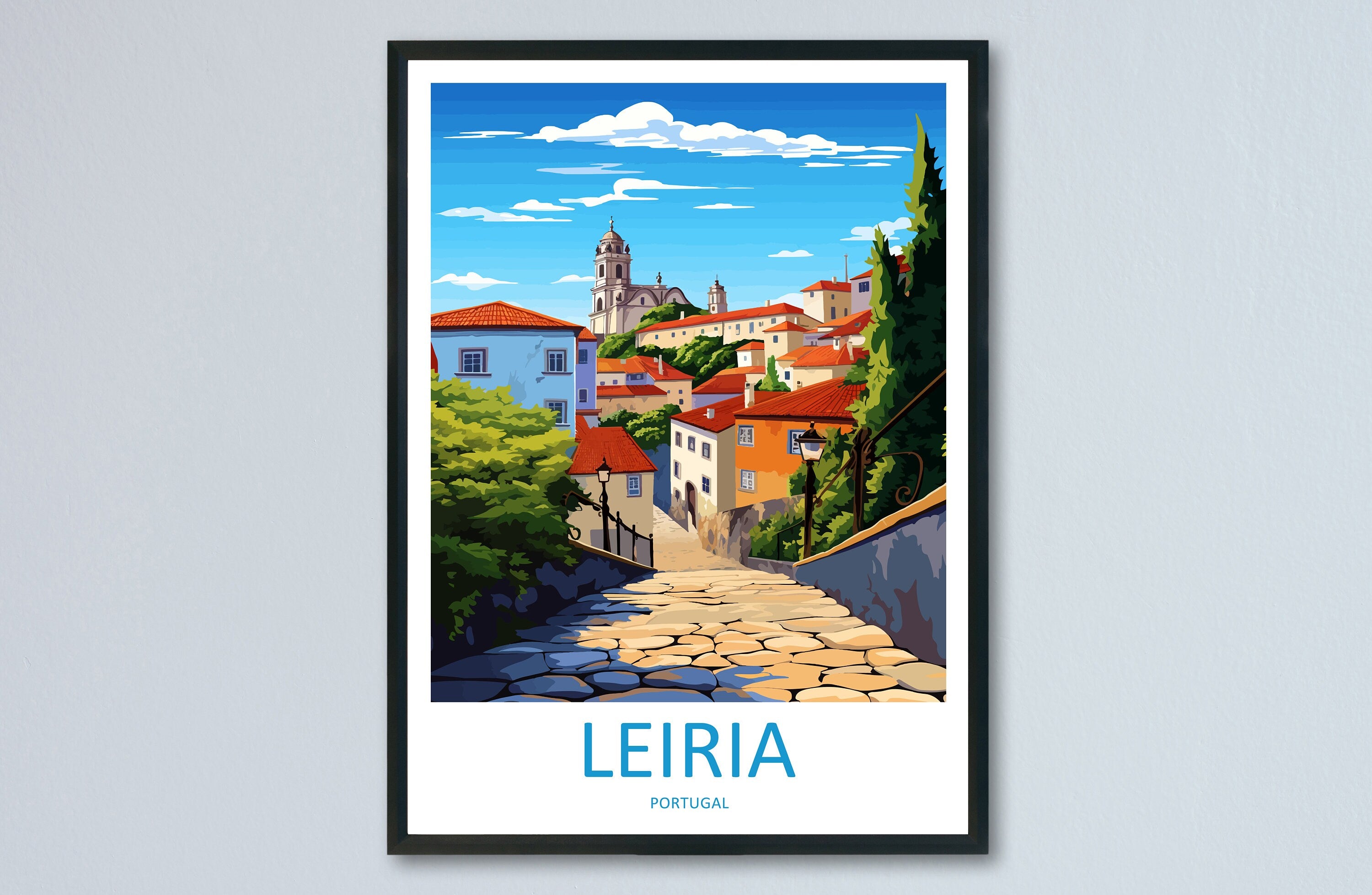 Leiria Travel Print Wall Art Leiria Wall Hanging Home Décor Leiria Gift Art Lovers Portugal Art Lover Gift Leiria Poster