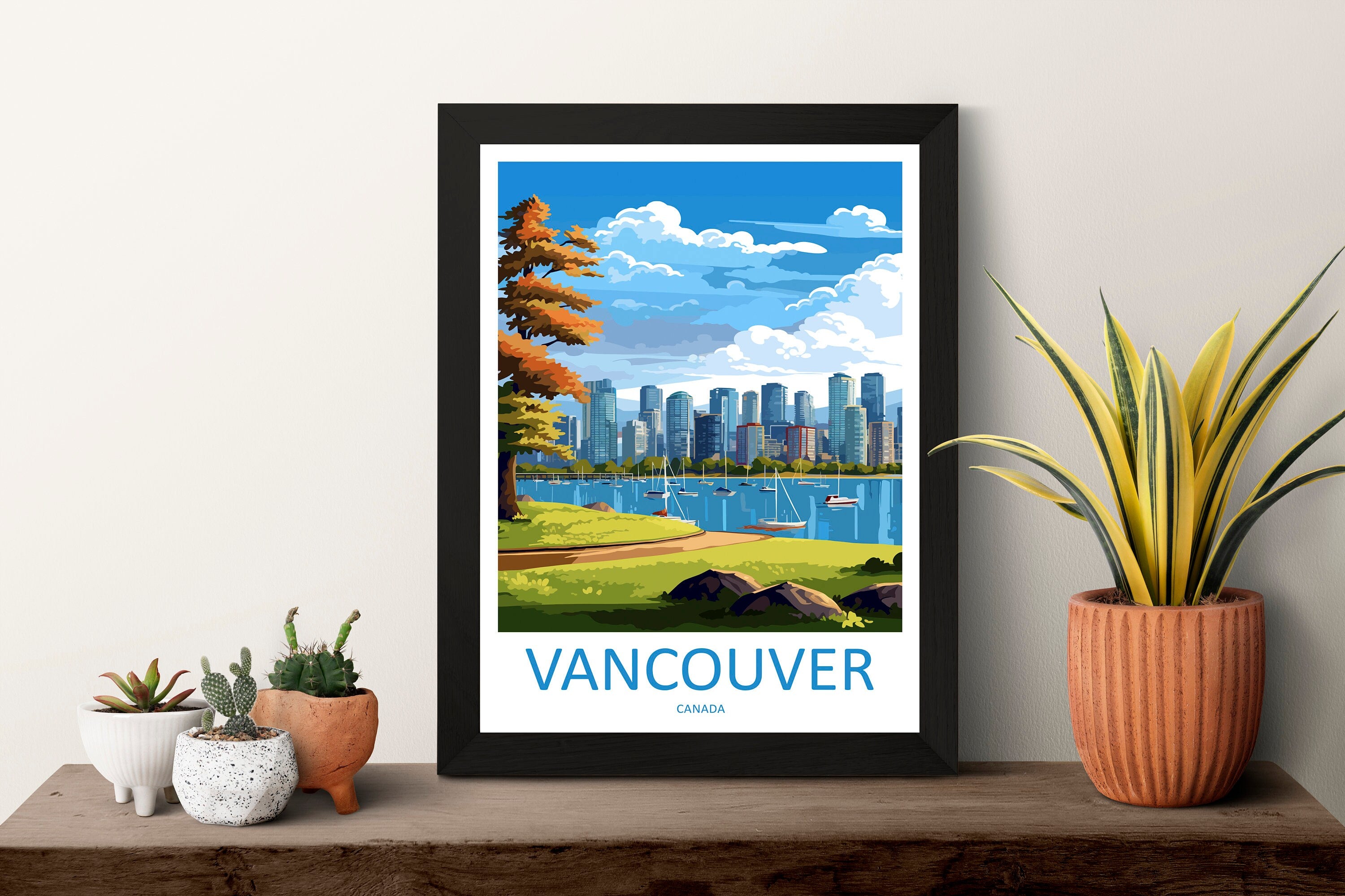 Vancouver Travel Print Wall Art Vancouver Wall Hanging Home Décor Vancouver Gift Art Lovers Canada Art Lover Gift Vancouver Gift