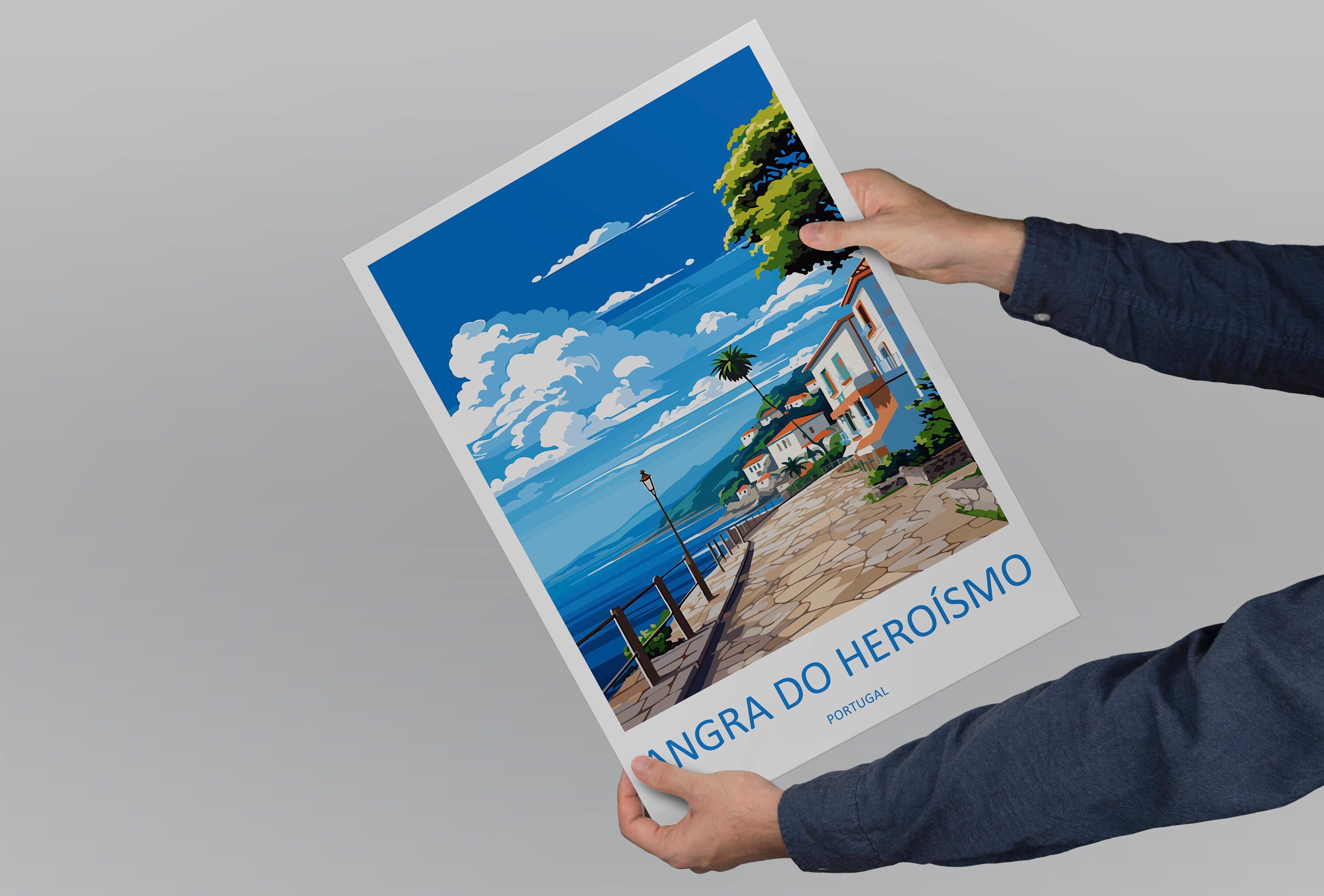 Angra do Heroísmo Travel Print Wall Art Angra do Heroísmo Wall Hanging Home Décor Angra do Heroísmo Gift Art Lovers Portugal Art Lover Gift