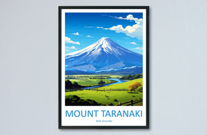 Mount Taranaki Travel Print Wall Art Mount Taranaki Wall Hanging Home Décor Mount Taranaki Gift Art Lovers New Zealand Art Lover Gift