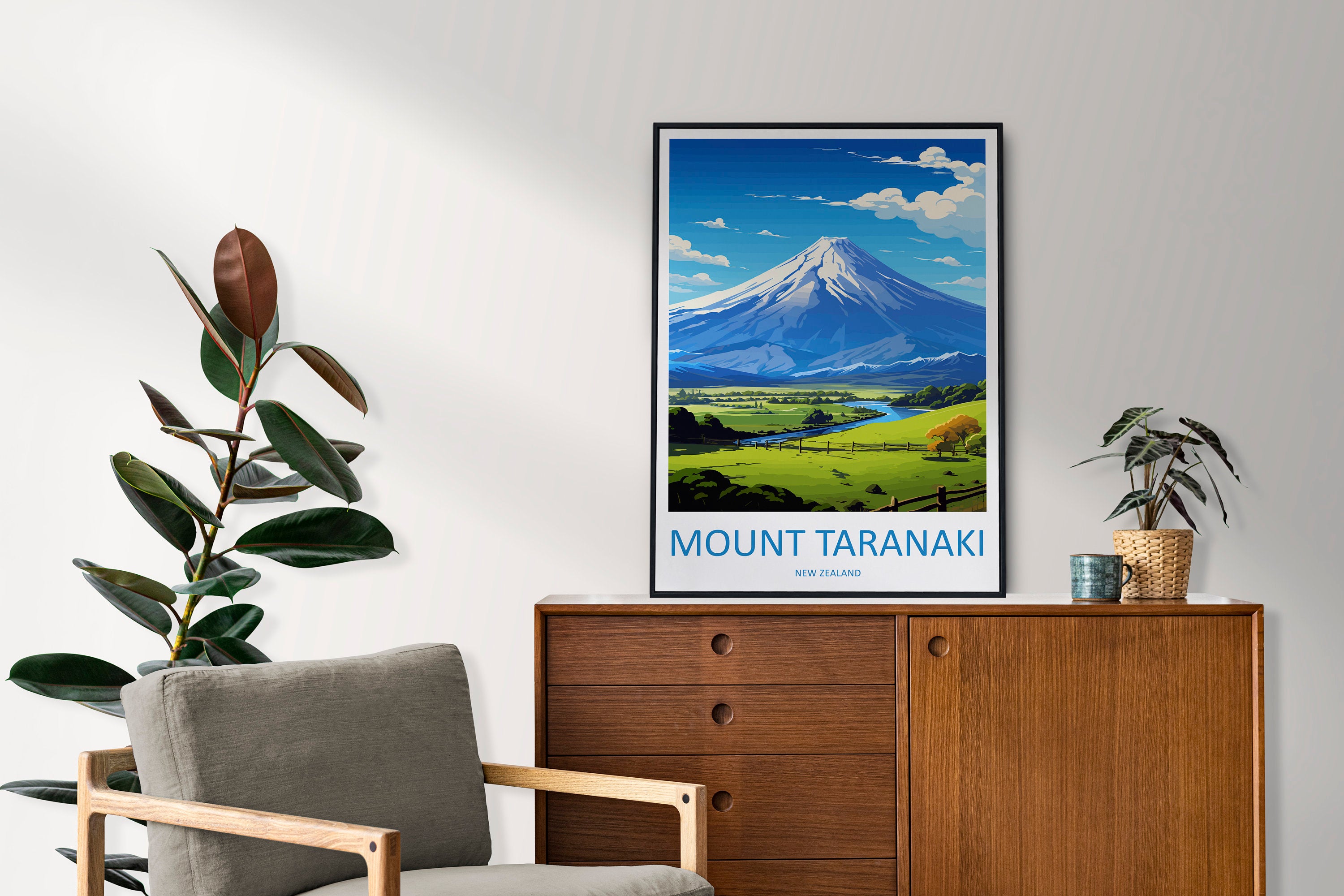 Mount Taranaki Travel Print Wall Art Mount Taranaki Wall Hanging Home Décor Mount Taranaki Gift Art Lovers New Zealand Art Lover Gift