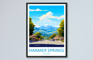 Hamner Springs Travel Print Wall Art Hamner Springs Wall Hanging Home Décor Hamner Springs Gift Art Lovers New Zealand Art Lover