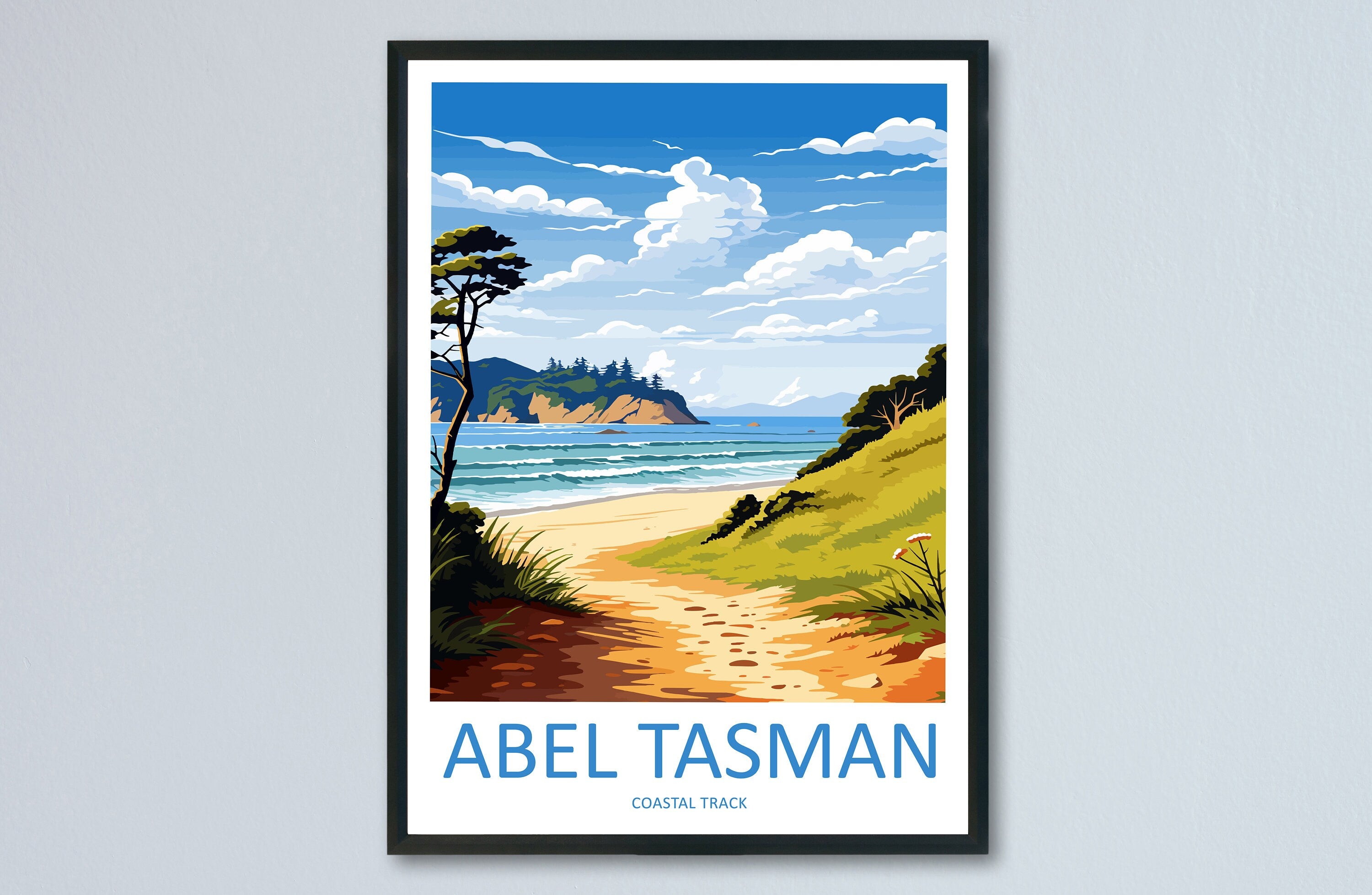 Abel Tasman Coastal Track Travel Print Wall Art Abel Tasman Wall Hanging Home Décor Abel Tasman Gift Art Lovers New Zealand Art Lover