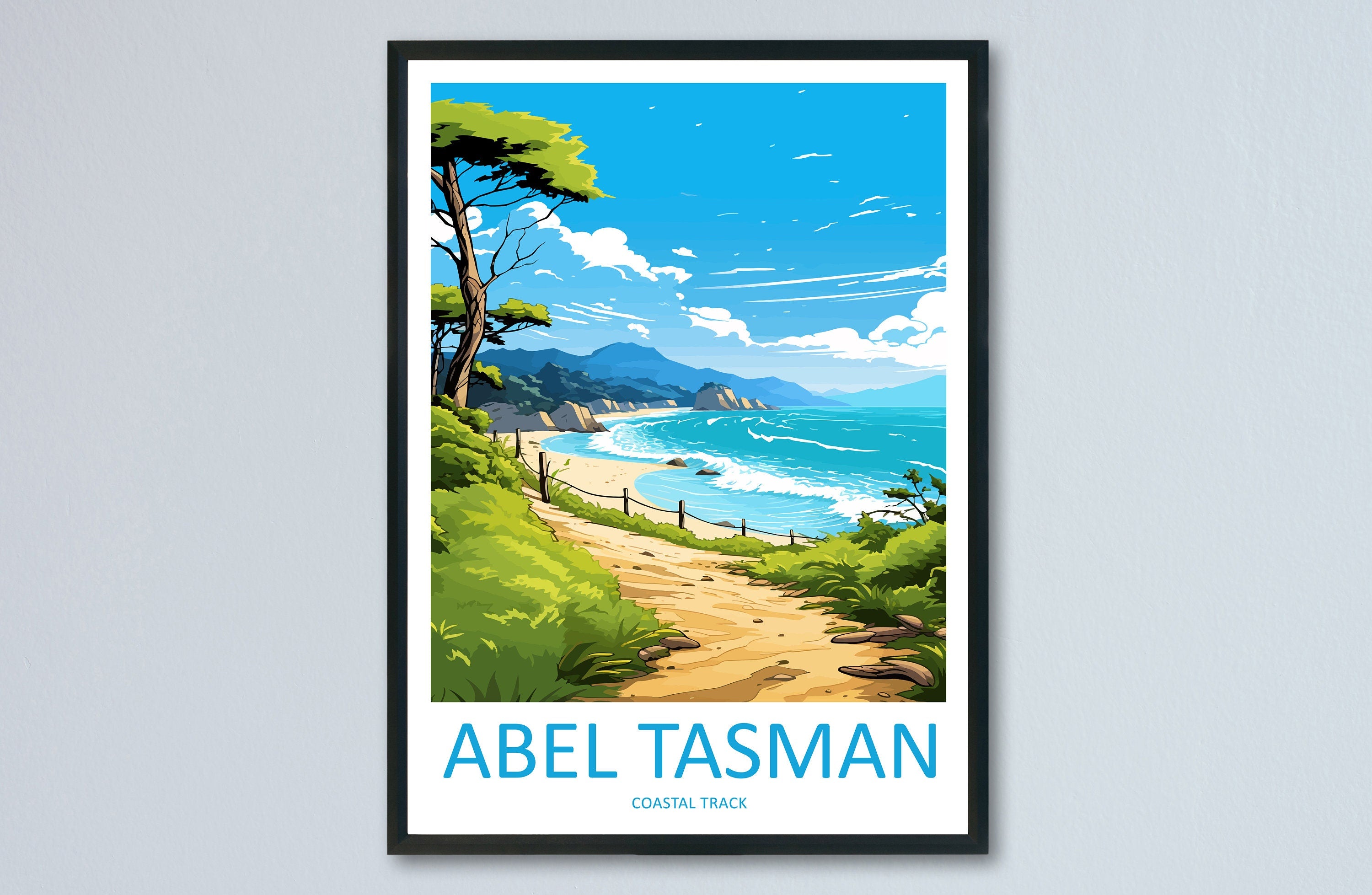 Abel Tasman Coastal Track Travel Print Wall Art Abel Tasman Wall Hanging Home Décor Abel Tasman Gift Art Lovers New Zealand Art Lover